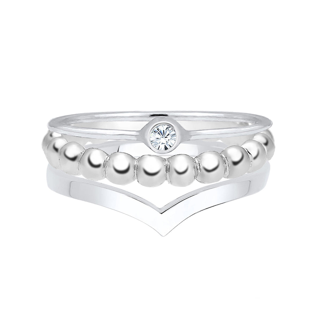 Silber - Elli | Solitär-Ring | Mit Kristallen von Swarovski® (Weiß) | 925er Sterling Silber