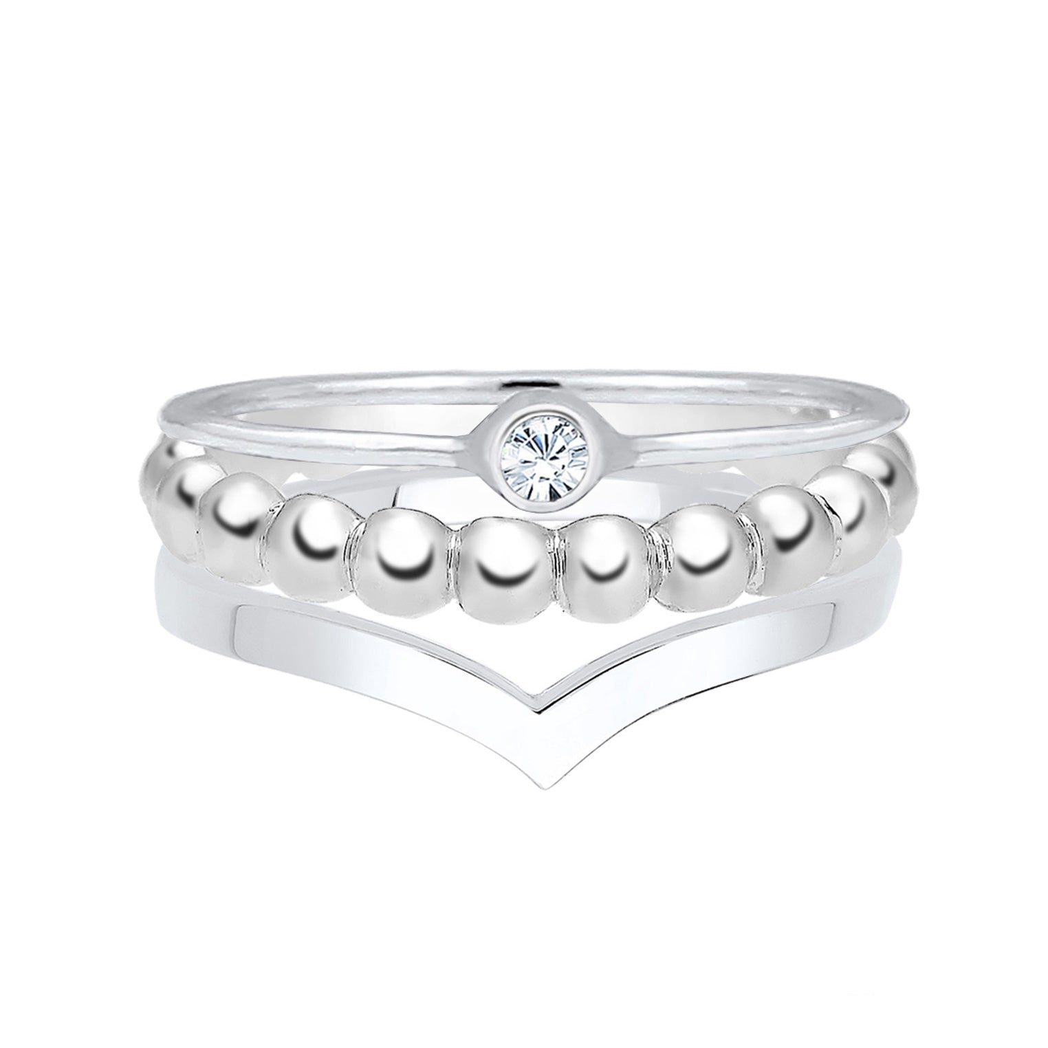 Silber - Elli | Solitär-Ring | Mit Kristallen von Swarovski® (Weiß) | 925er Sterling Silber