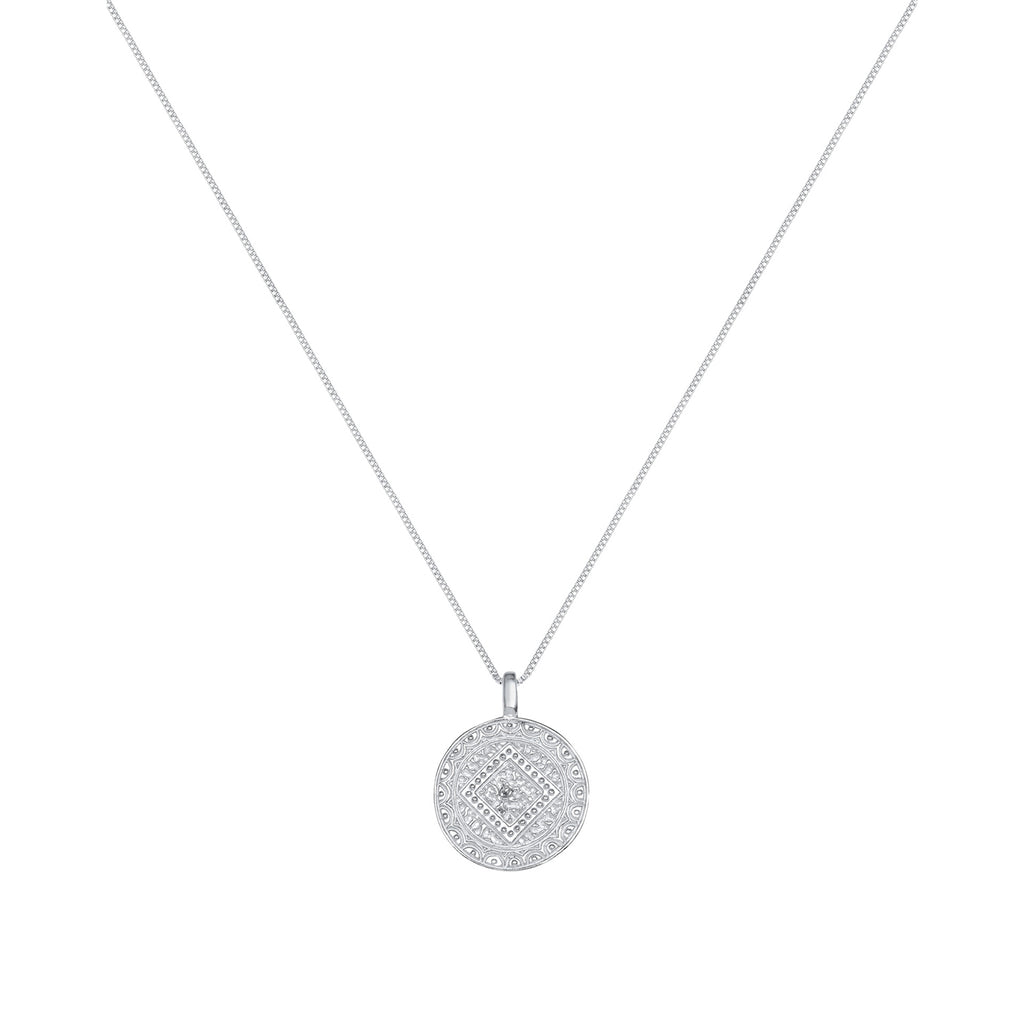 Silber - Elli | Lange Venezianer-Halskette Ornament | 925er Sterling Silber