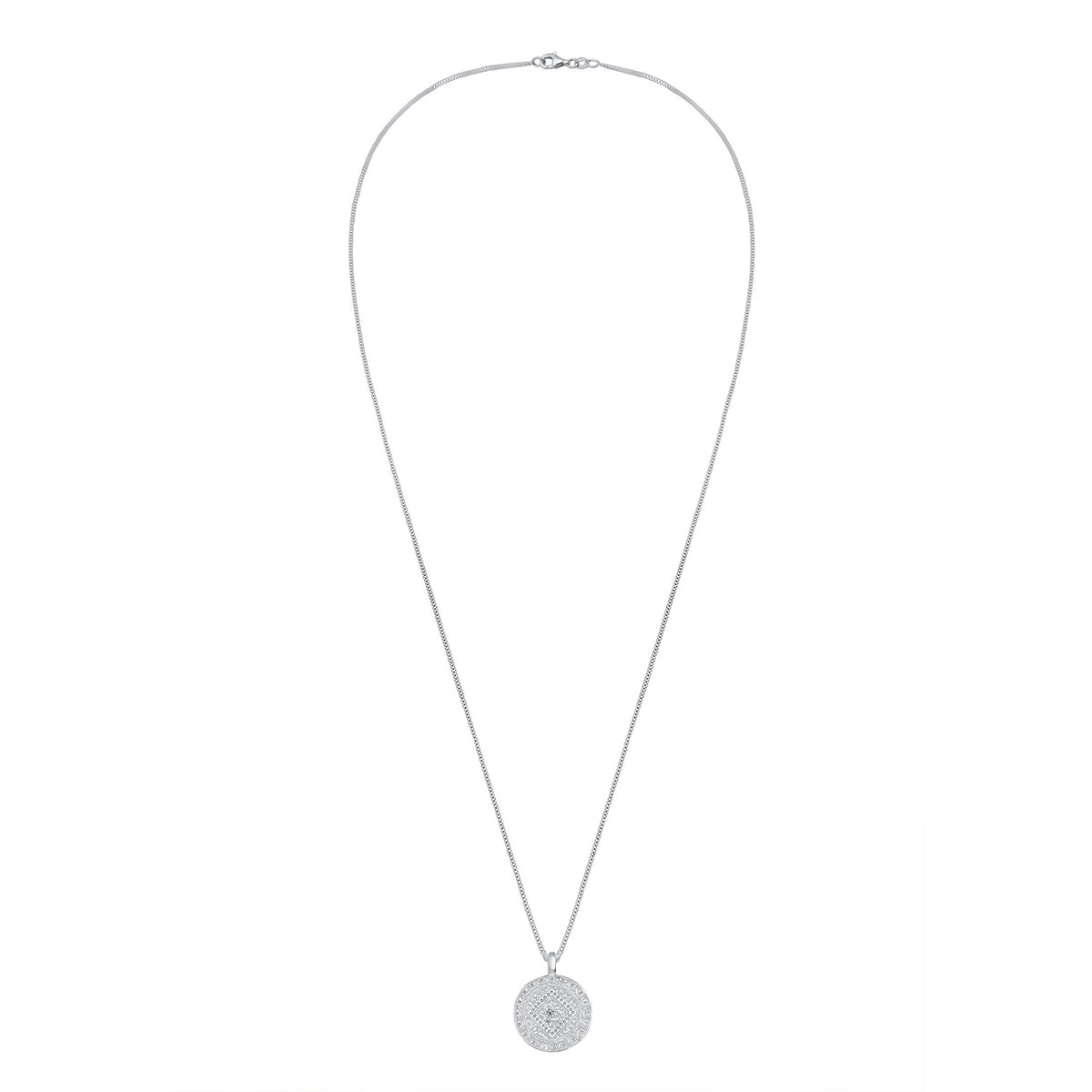 Silber - Elli | Lange Venezianer-Halskette Ornament | 925er Sterling Silber