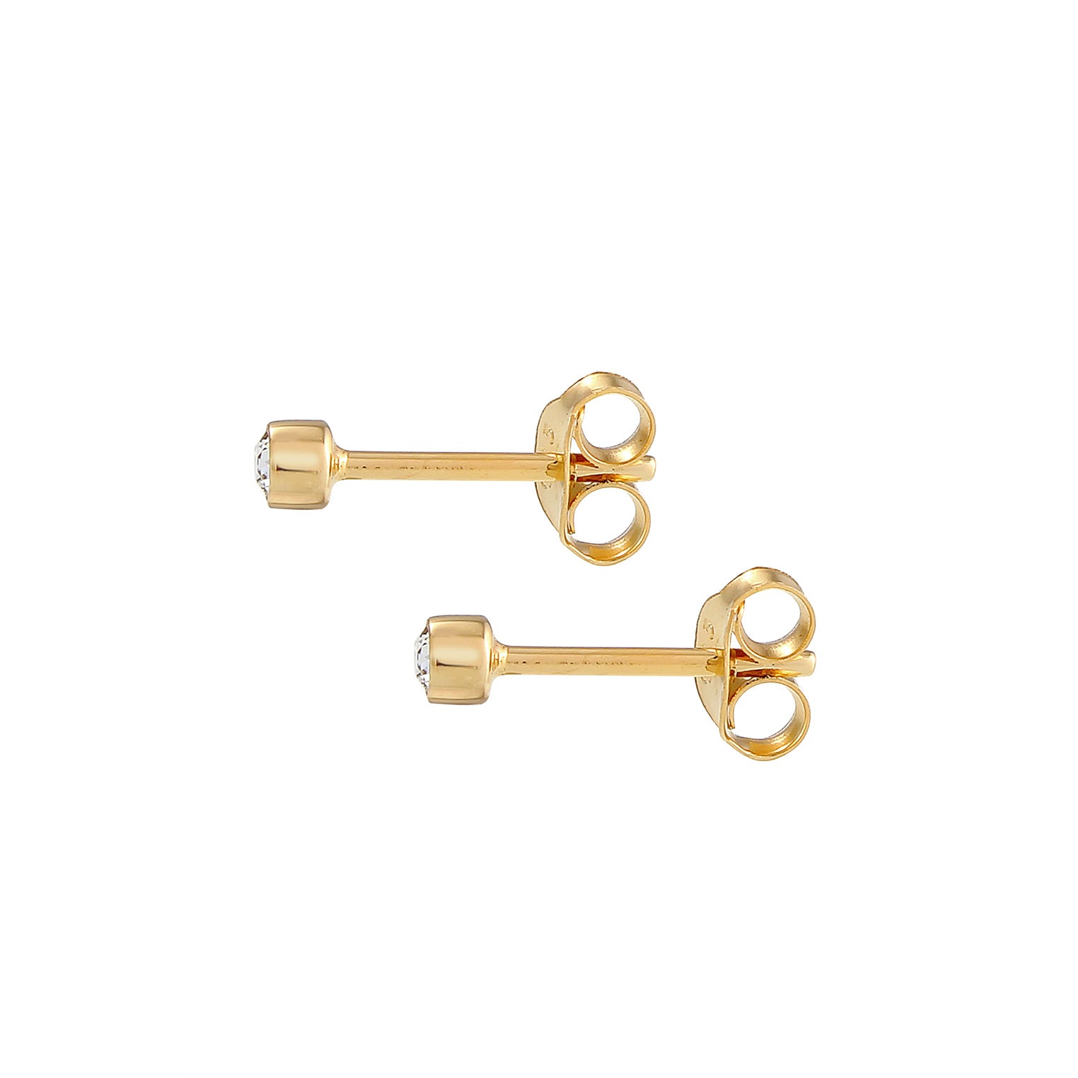 Gold - Elli | Ohrstecker | Mit Kristallen von Swarovski® (Weiß) | 925 Sterling Silber vergoldet