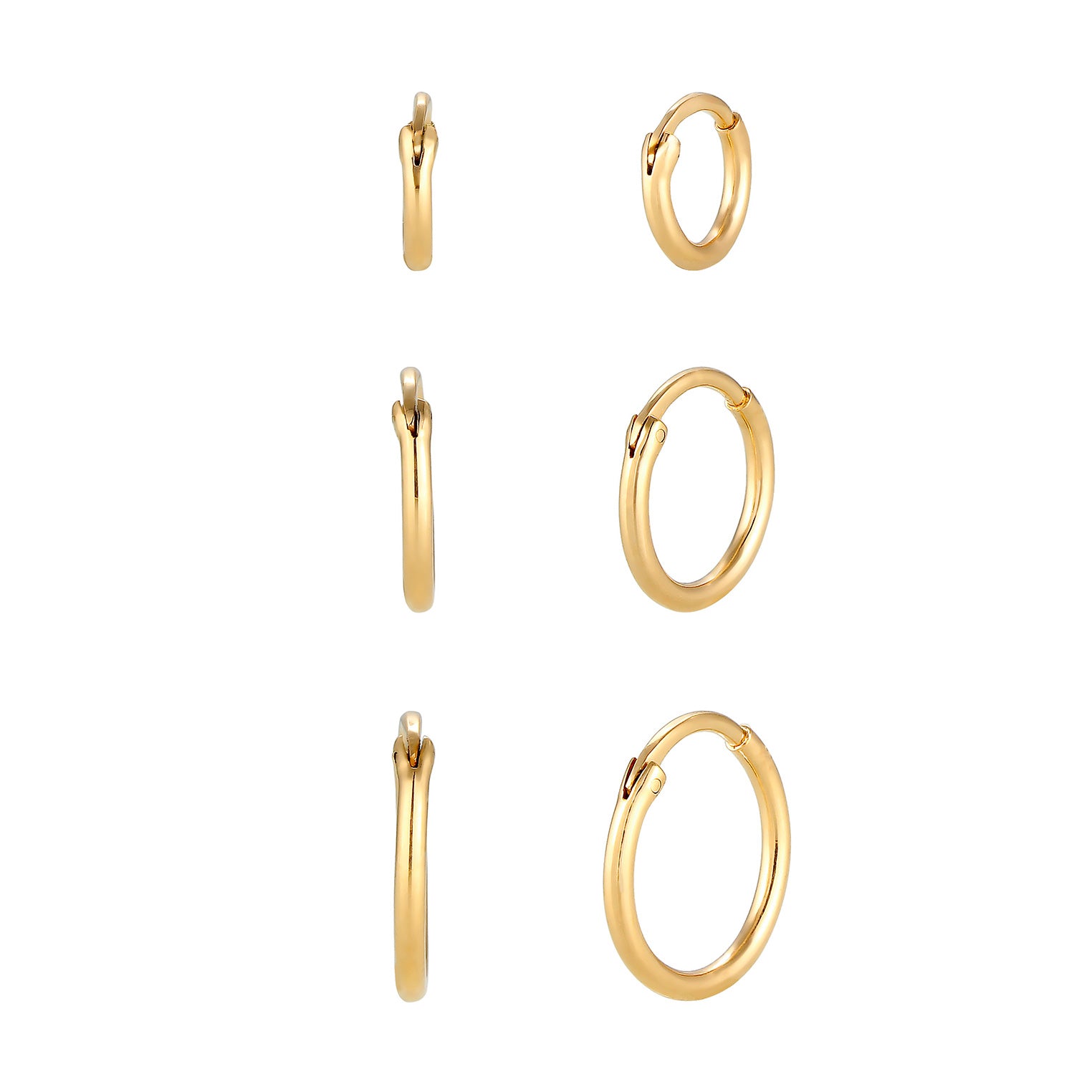 Gold - Elli | Ohrringset | 925 Sterling Silber vergoldet