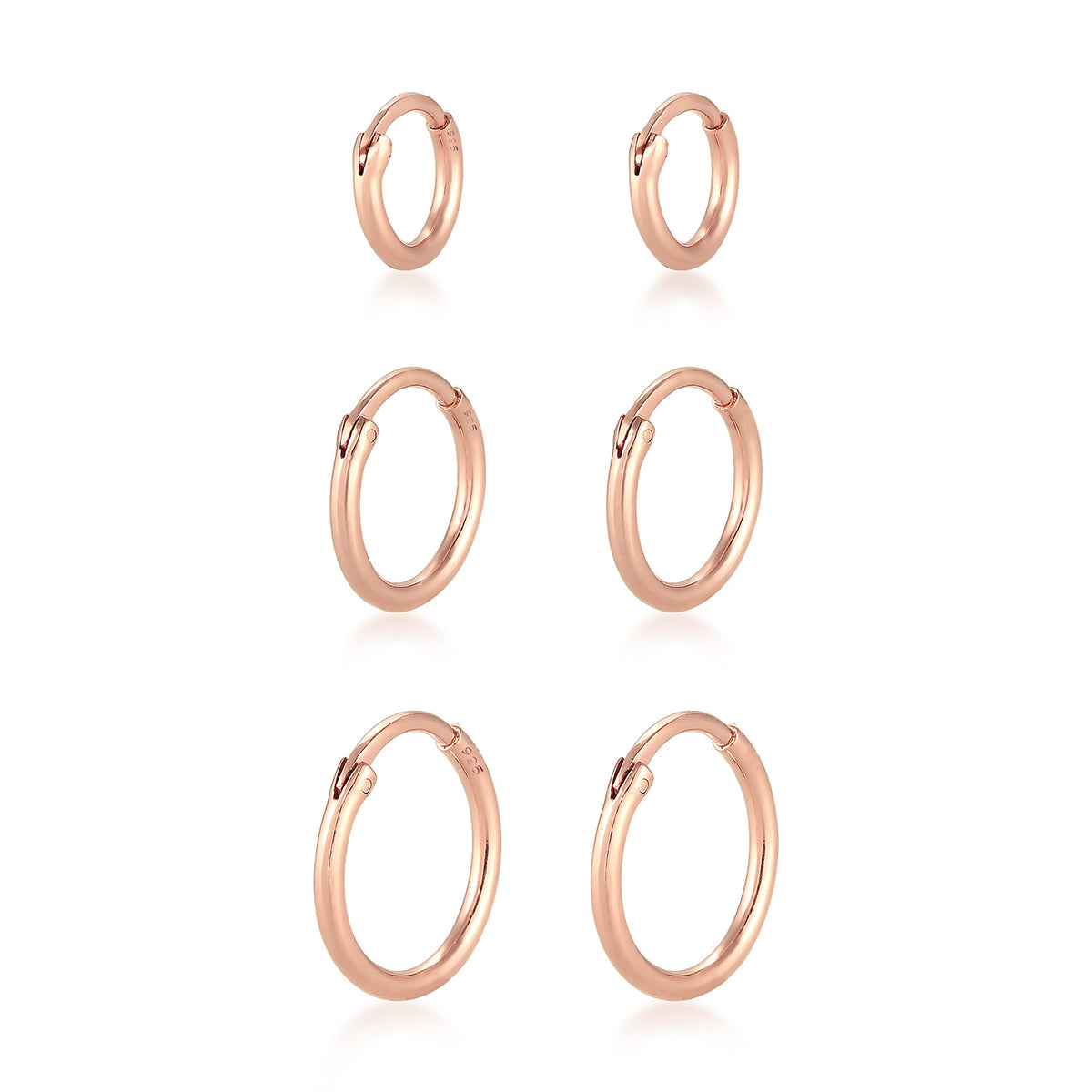 Roségold - Elli | Ohrringset | 925 Sterling Silber Rosegold
