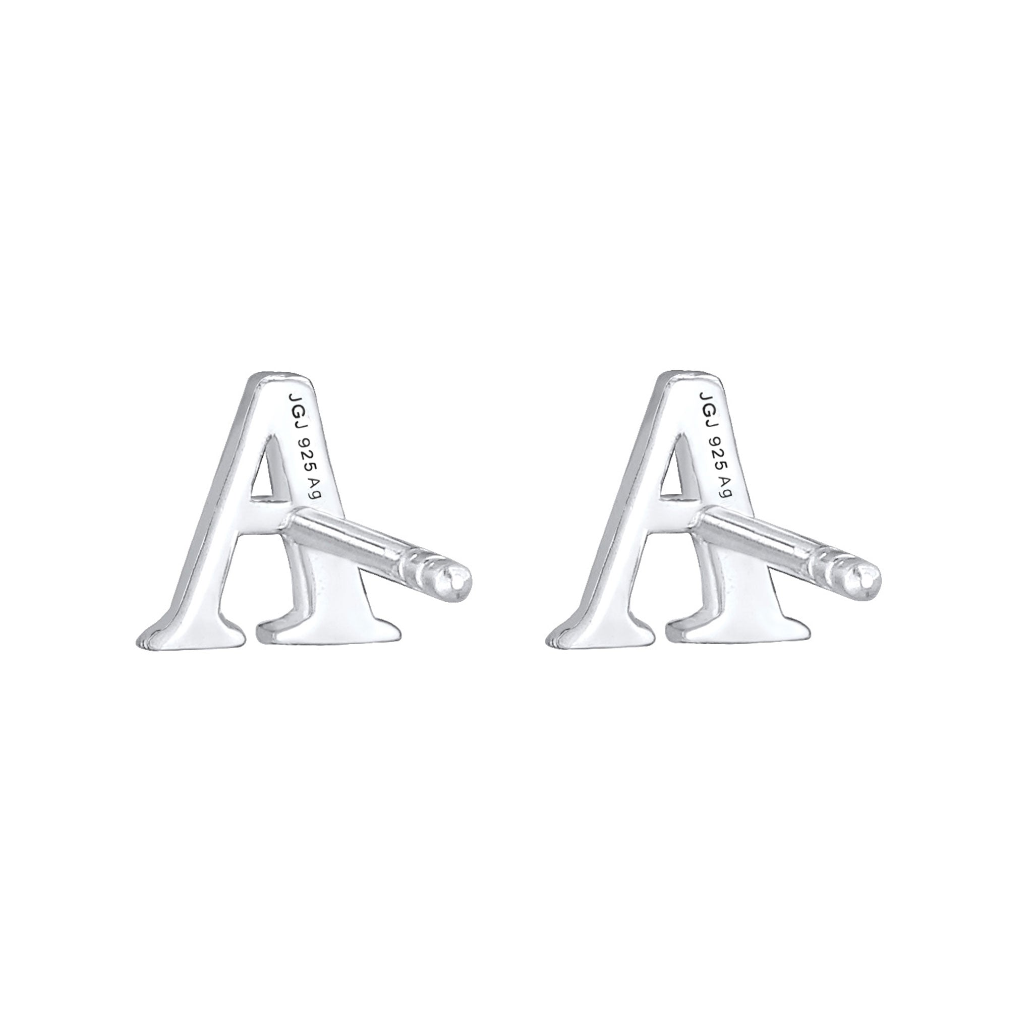 Silber - Elli | Ohrstecker Buchstabe | 925er Sterling Silber