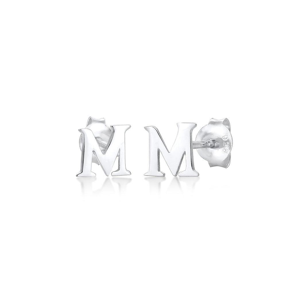 Silber - Elli | Ohrstecker Buchstabe | 925er Sterling Silber