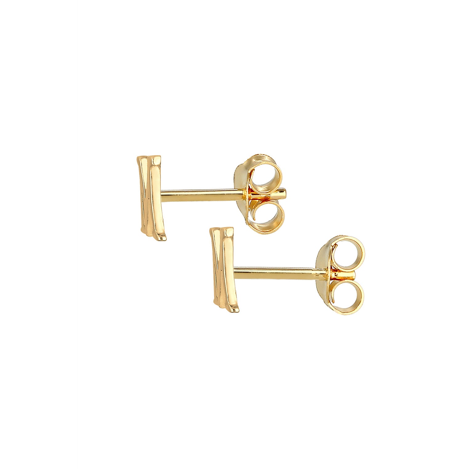 Gold - Elli | Ohrstecker Buchstabe | 925 Sterling Silber vergoldet