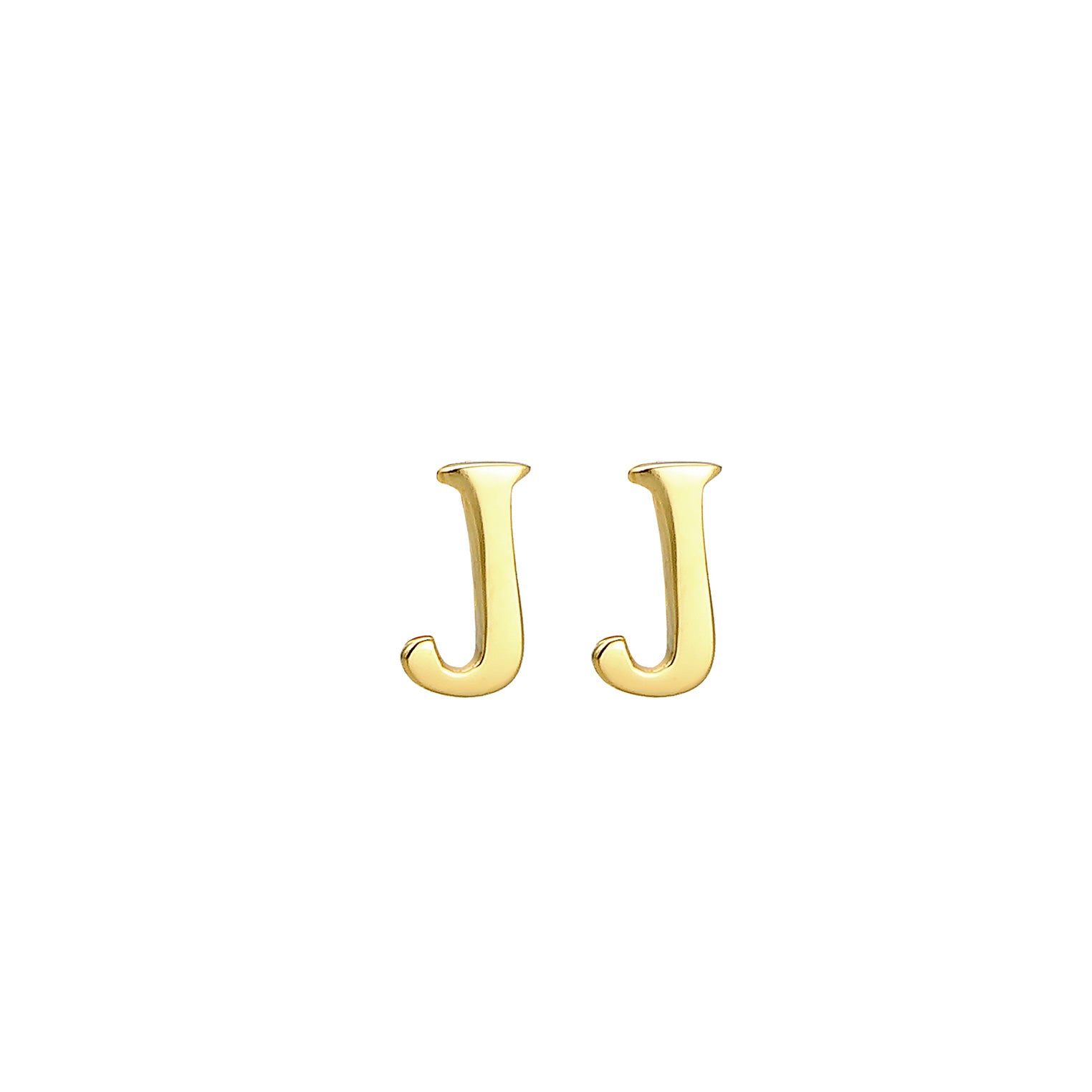 Gold - Elli | Ohrstecker Buchstabe | 925 Sterling Silber vergoldet
