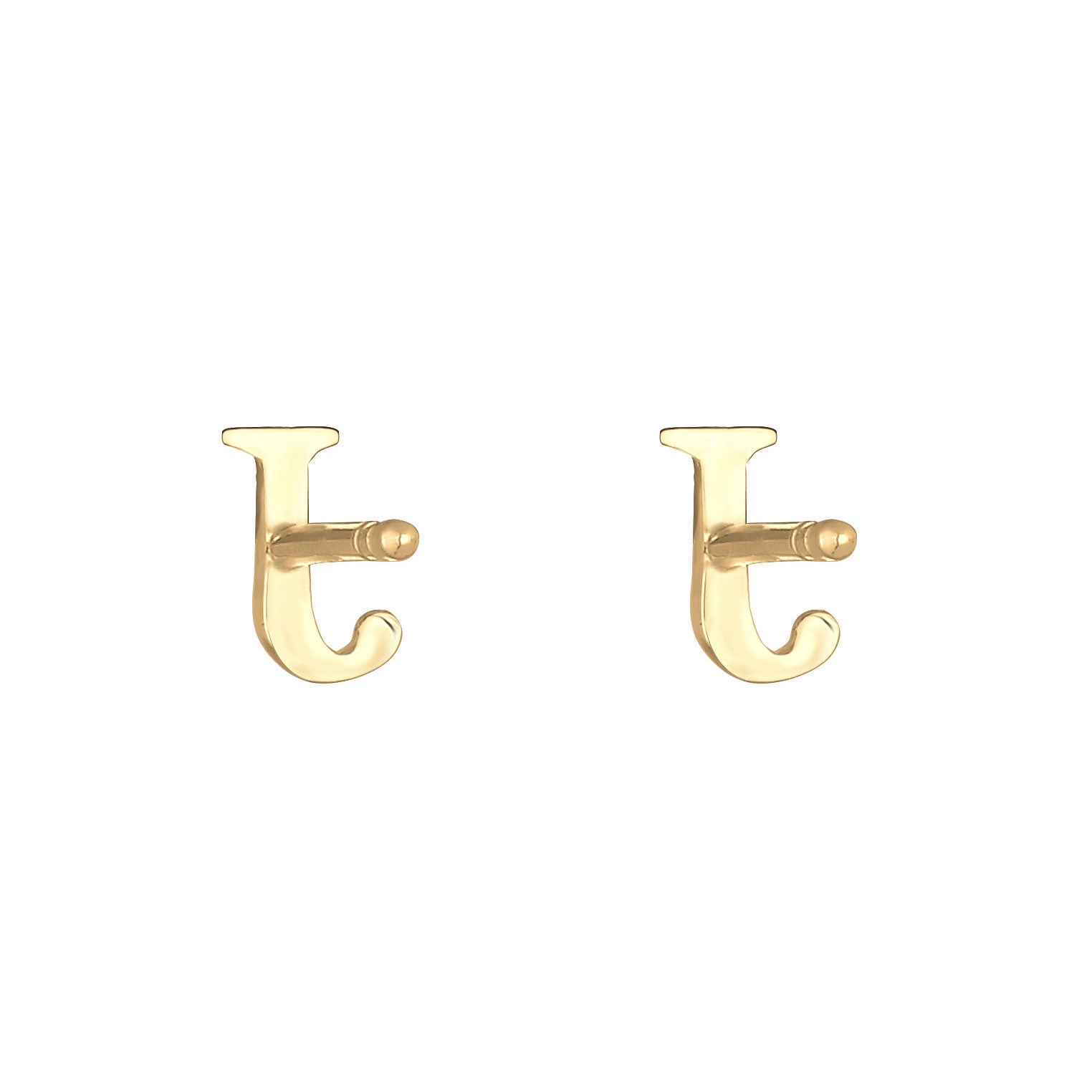 Gold - Elli | Ohrstecker Buchstabe | 925 Sterling Silber vergoldet