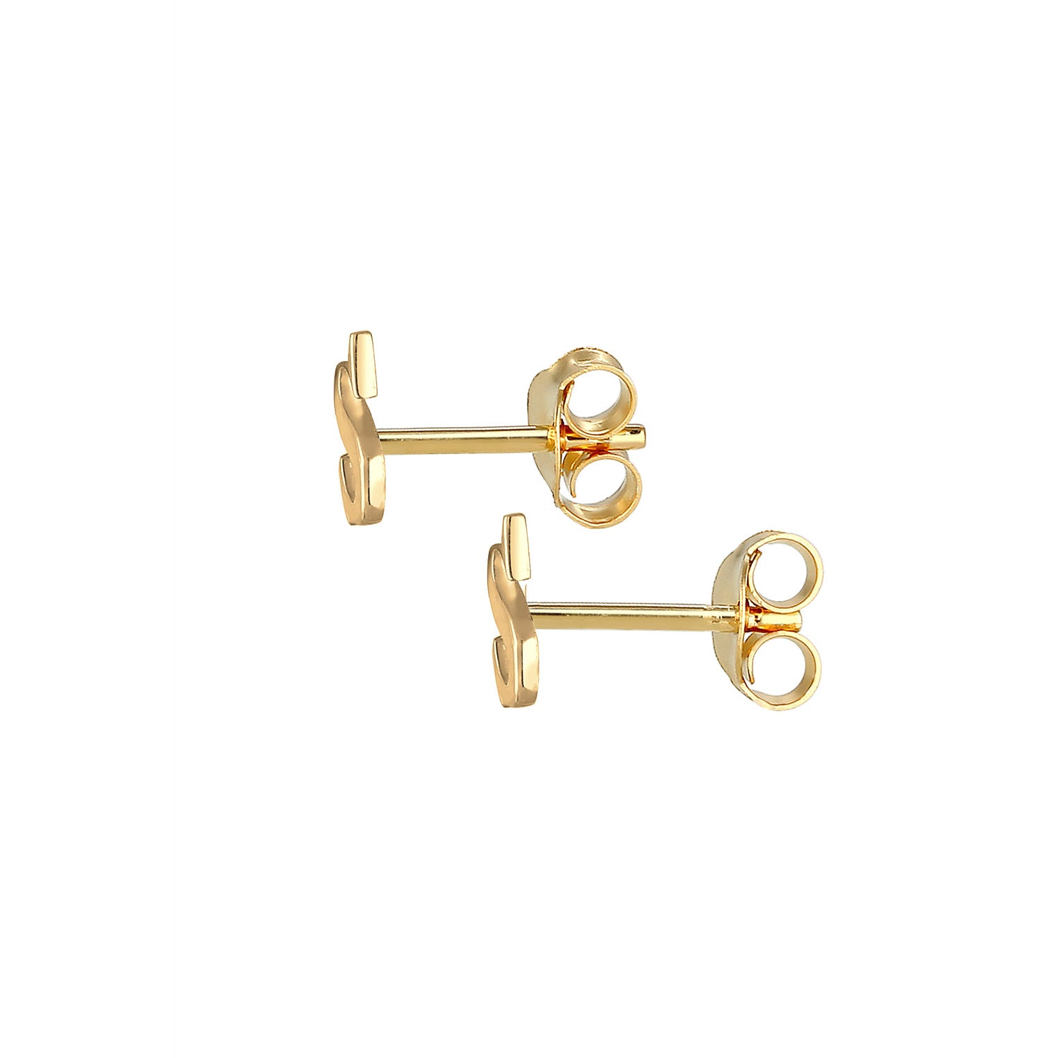 Gold - Elli | Ohrstecker Buchstabe | 925 Sterling Silber vergoldet