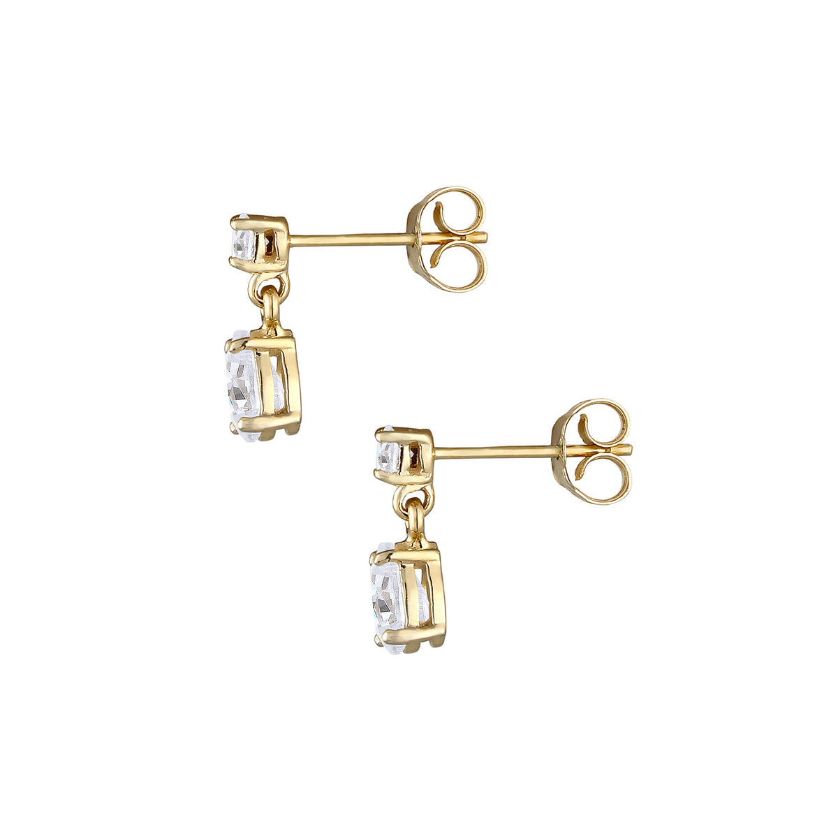 Gold - Elli PREMIUM | Ohrstecker | Topas ( Weiß ) | 375 Gelbgold