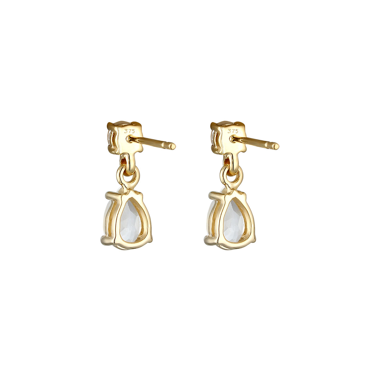 Gold - Elli PREMIUM | Ohrstecker | Topas ( Weiß ) | 375 Gelbgold