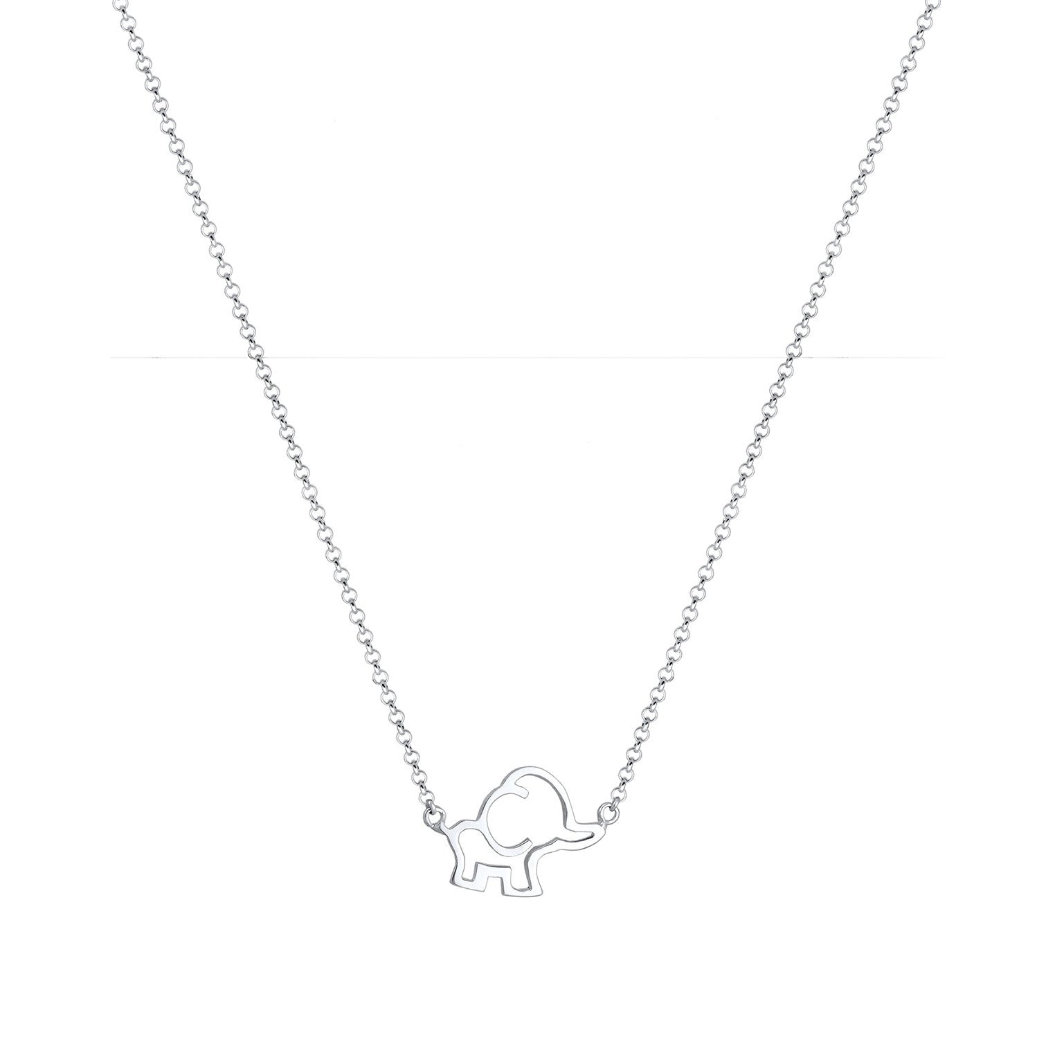 Silber - Elli | Halskette Elefant | 925er Sterling Silber