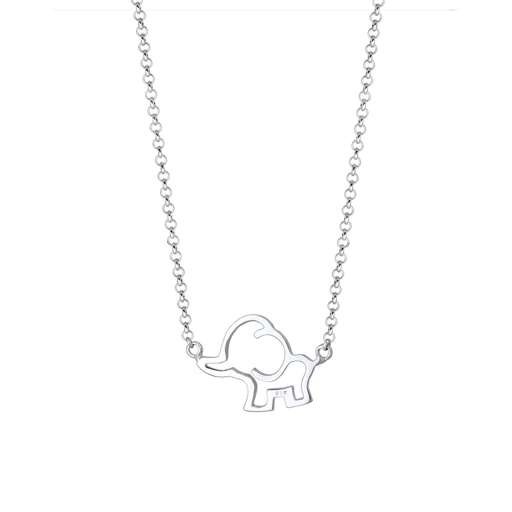 Silber - Elli | Halskette Elefant | 925er Sterling Silber