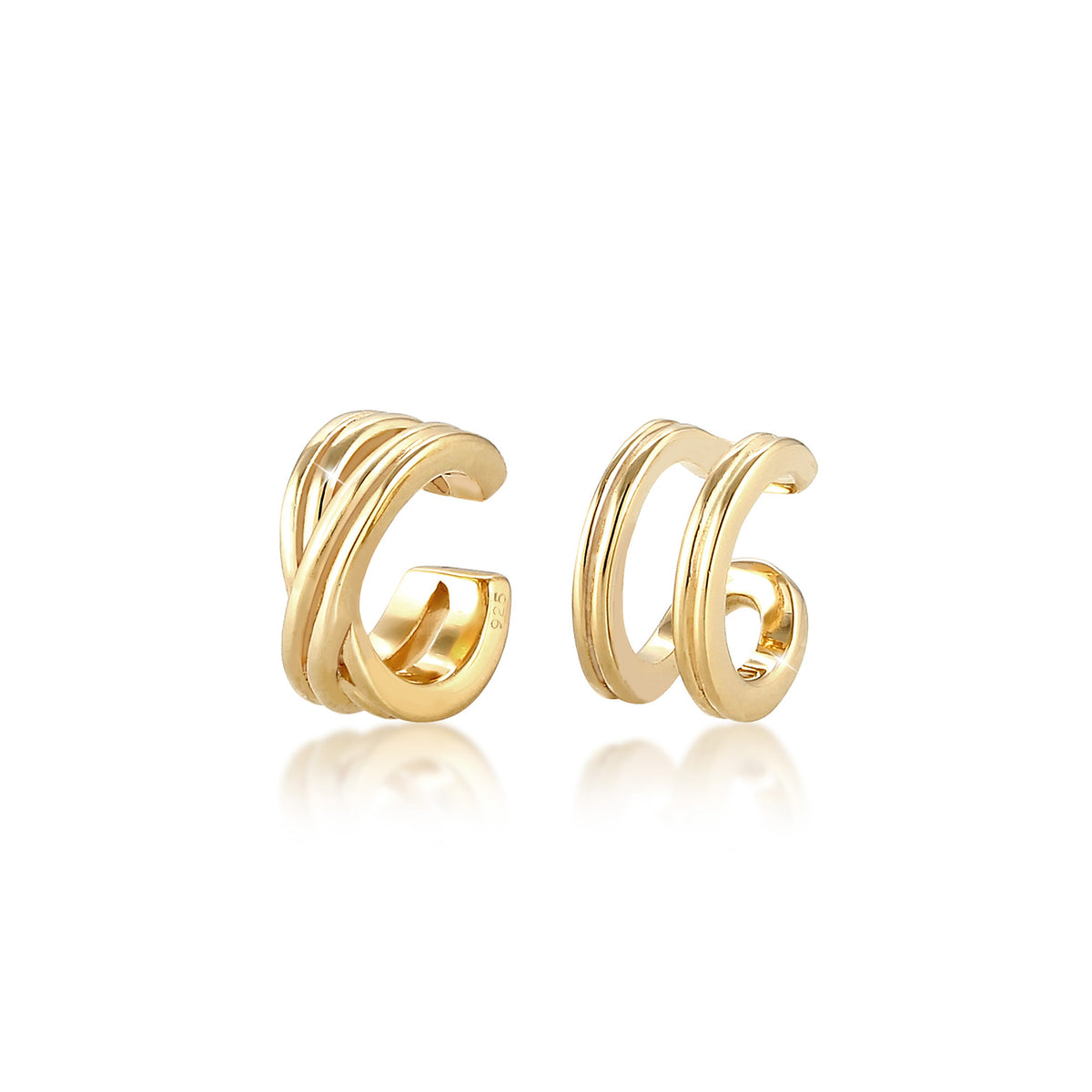 Gold - Elli | Earcuff | 925 Sterling Silber vergoldet