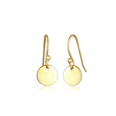 Gold - Elli | Ohrhänger Geo | 925 Sterling Silber vergoldet