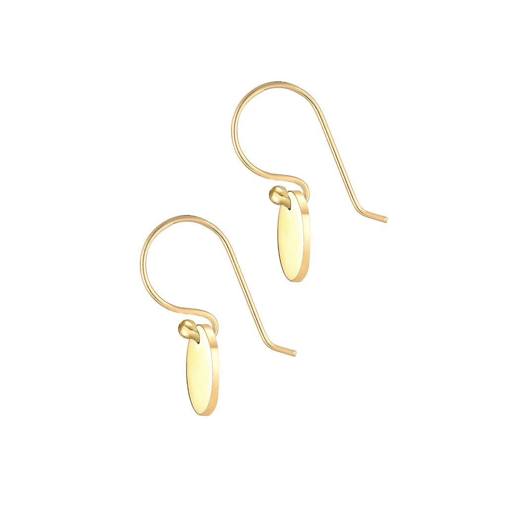 Gold - Elli | Ohrhänger Geo | 925 Sterling Silber vergoldet