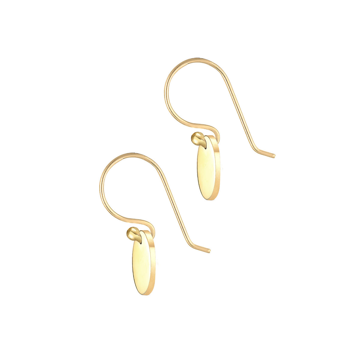 Gold - Elli | Ohrhänger Geo | 925 Sterling Silber vergoldet