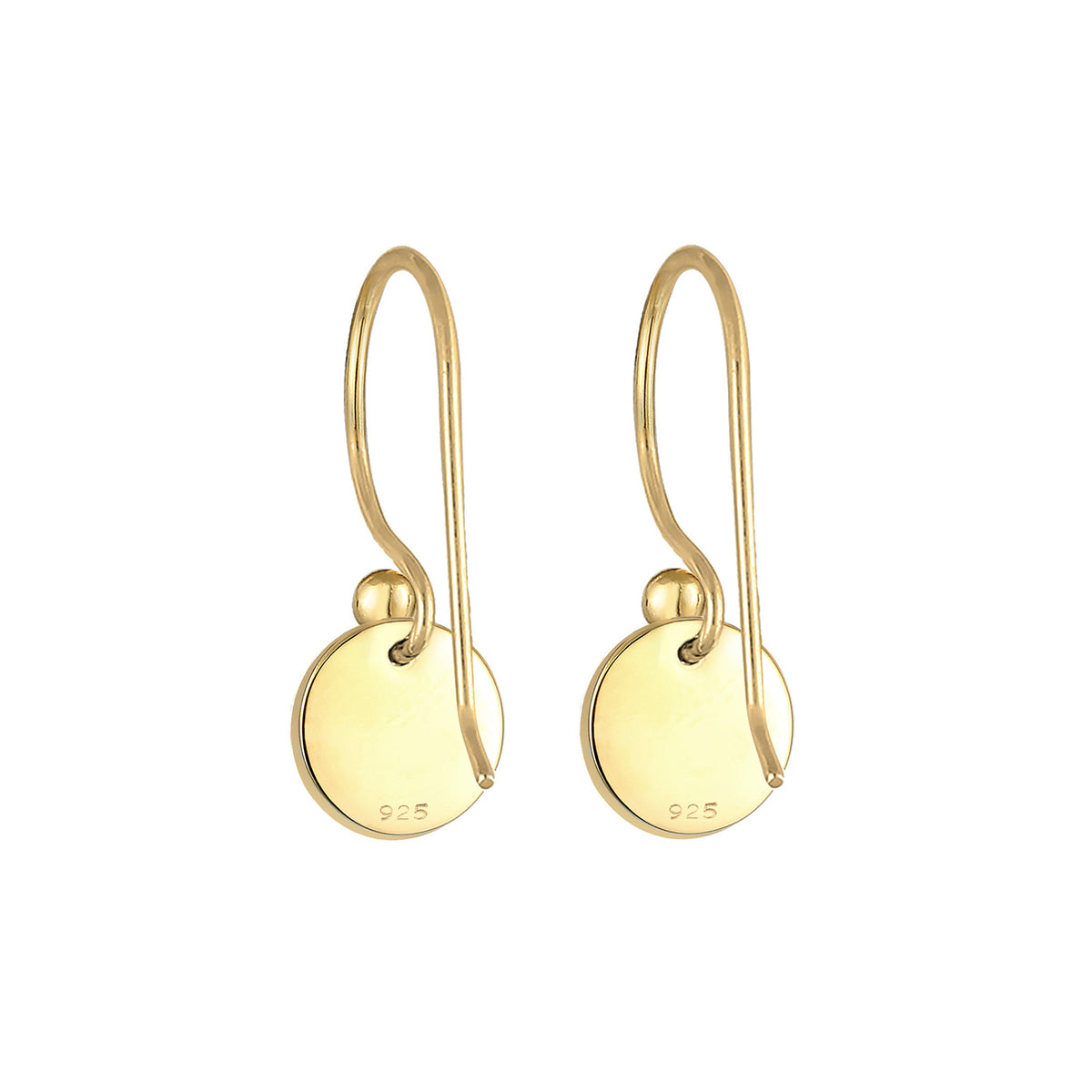 Gold - Elli | Ohrhänger Geo | 925 Sterling Silber vergoldet