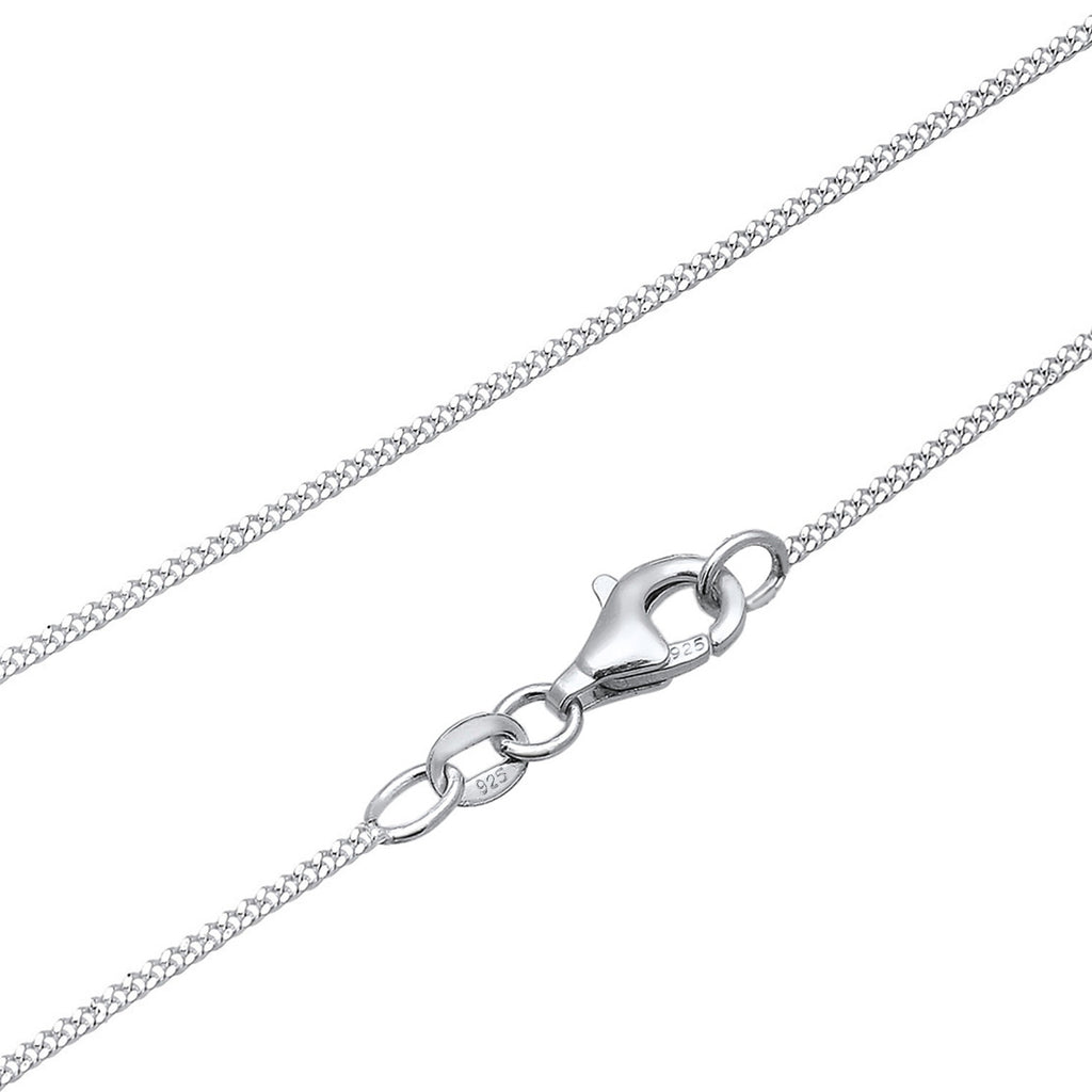 Silber - Elli | Halskette Solitär Anhänger | Mit Kristallen von Swarovski® (Weiß) | 925er Sterling Silber