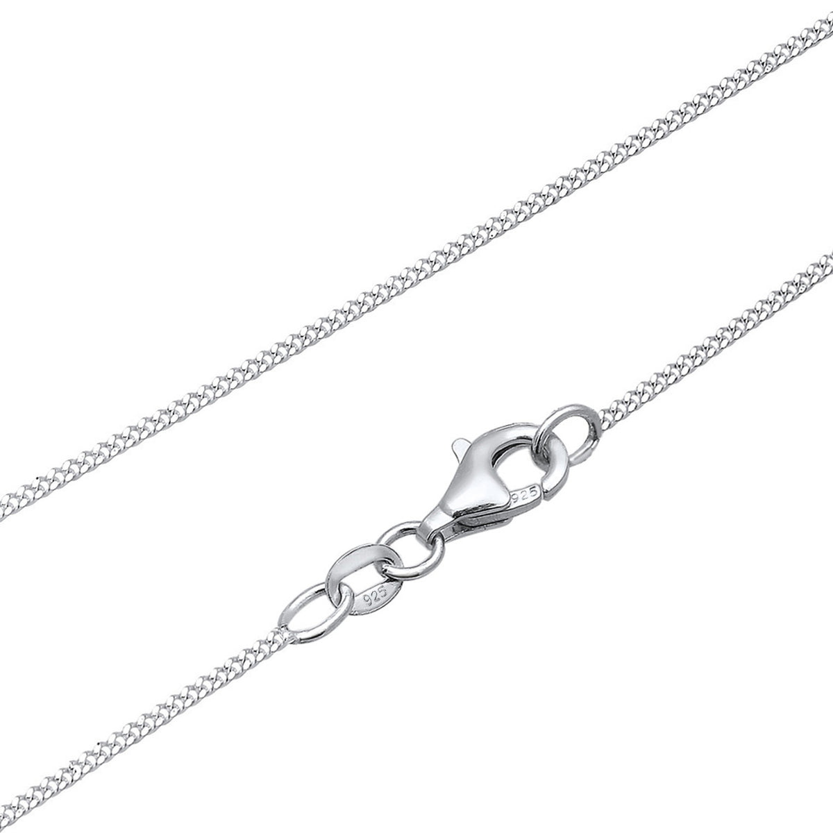 Silber - Elli | Halskette Solitär Anhänger | Mit Kristallen von Swarovski® (Weiß) | 925er Sterling Silber