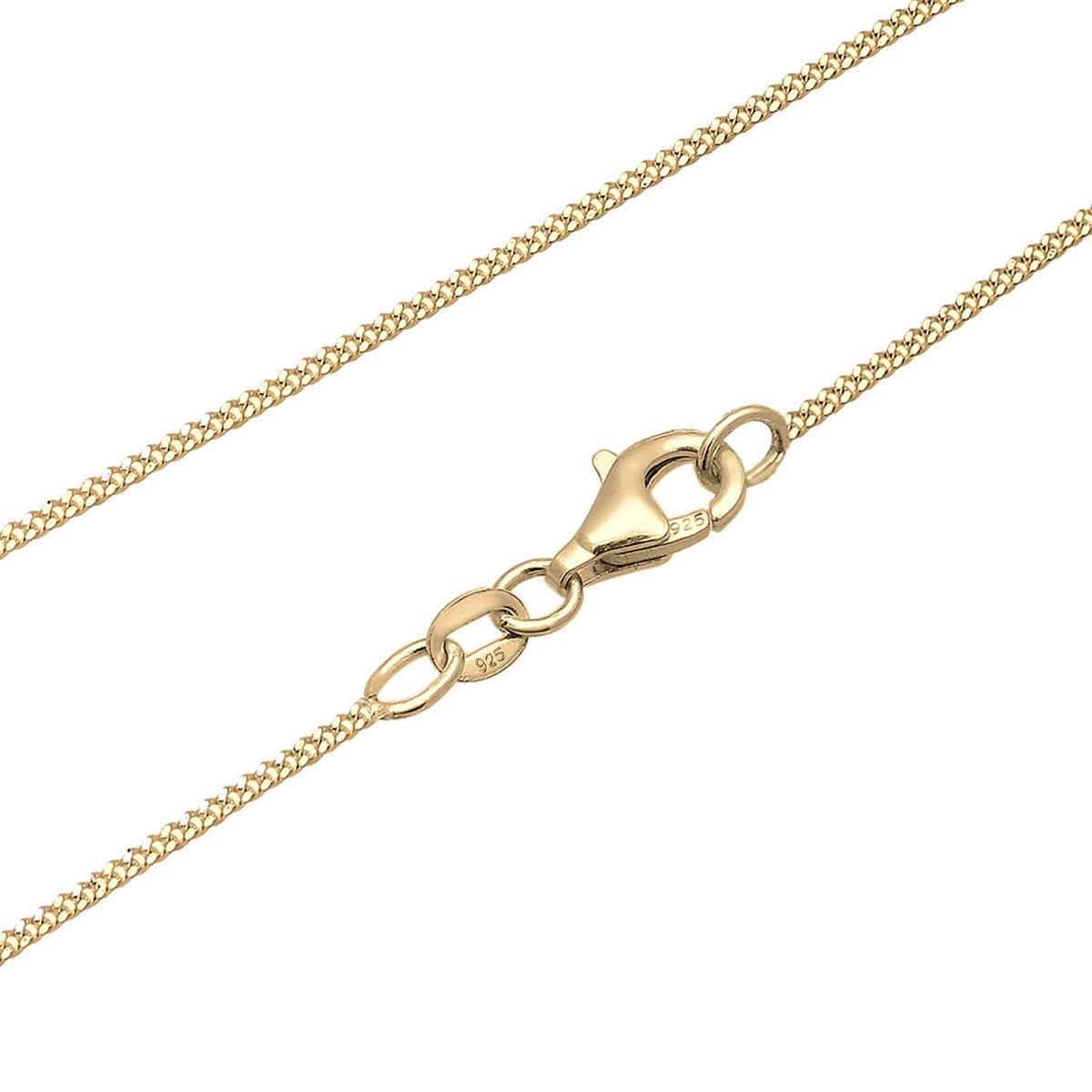 Gold - Elli | Halskette Solitär Anhänger | Mit Kristallen von Swarovski® (Weiß) | 925er Sterling Silber vergoldet