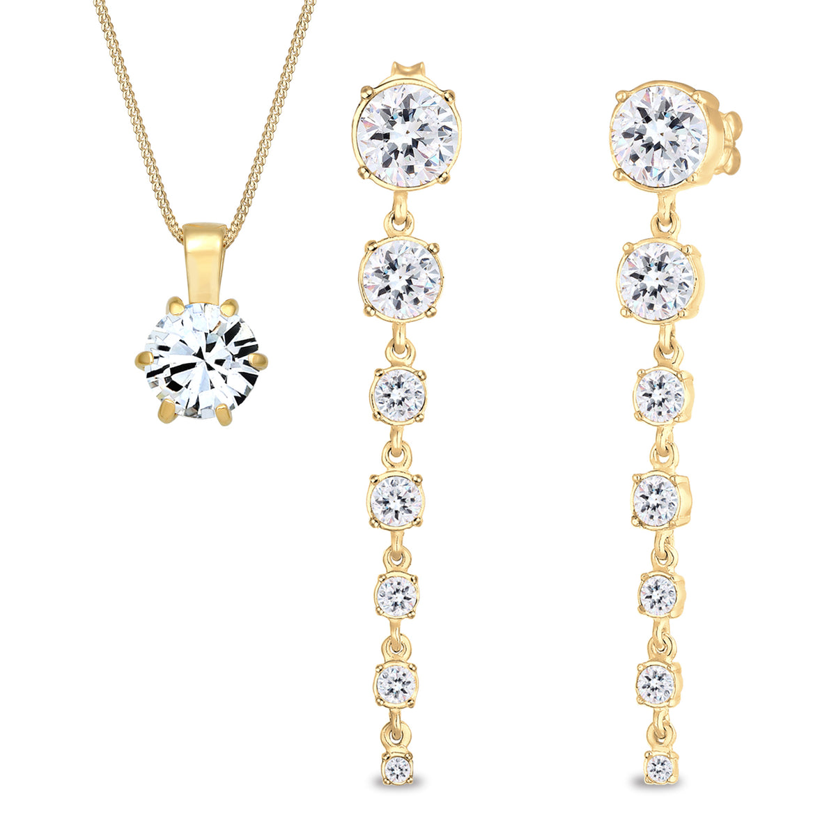 Made with Swarovski® crystals, earrings &amp; necklace jewelry set