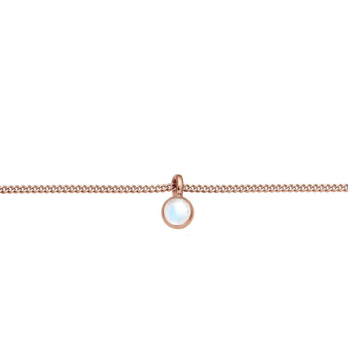 Roségold - Elli | Choker | Mondstein (Weiß) | 925 Sterling Silber Rosegold