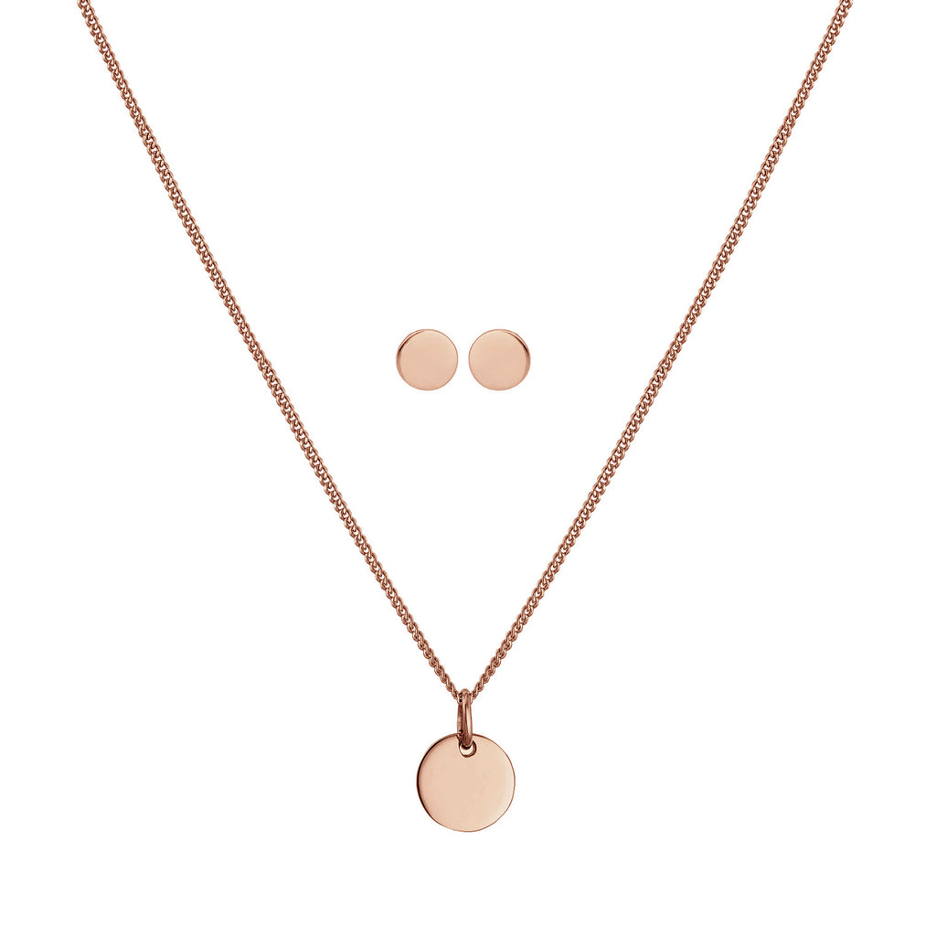 Roségold - Elli | Schmuckset  Geo | 925 Sterling Silber Rosegold