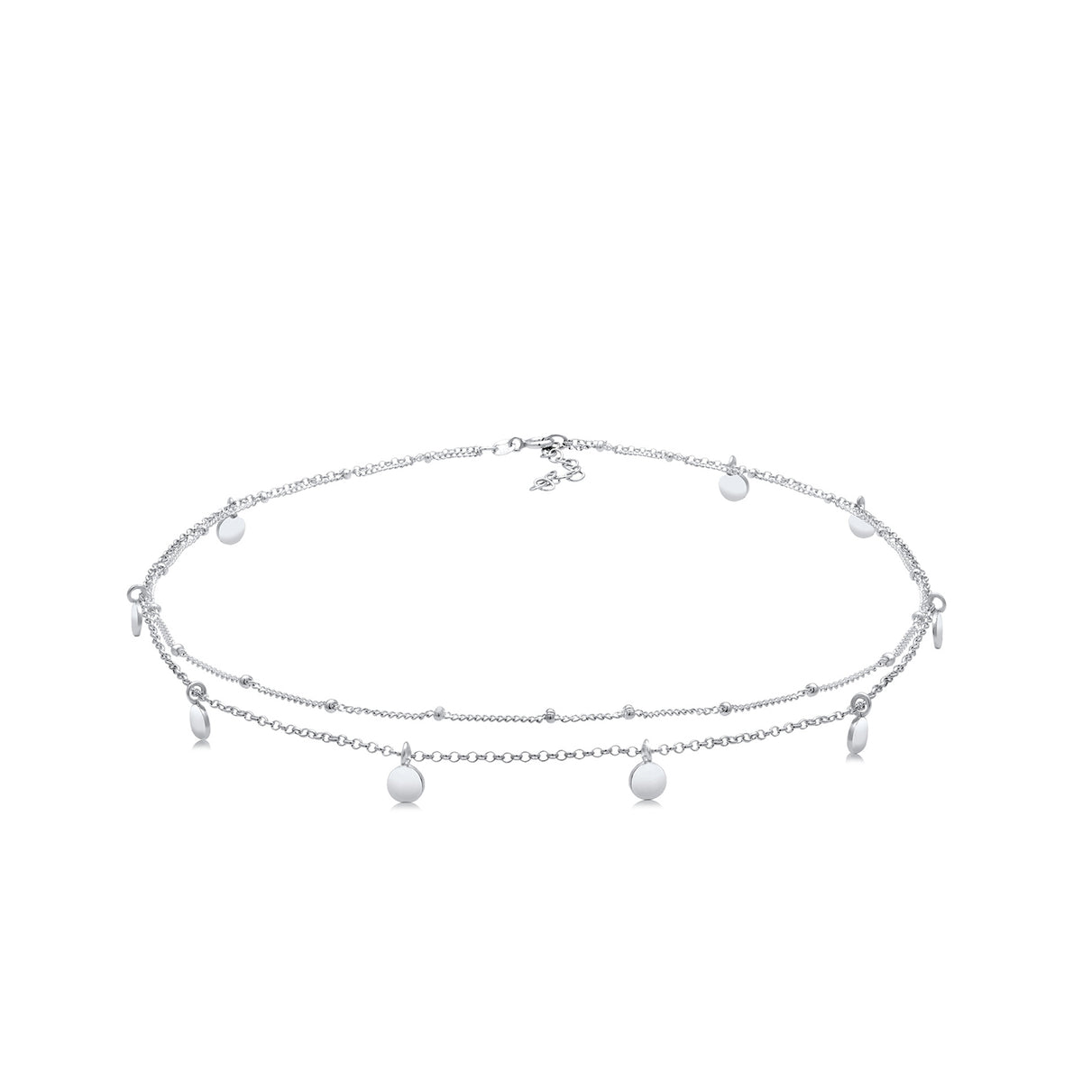 Silber - Elli | Choker Plättchen | 925 Sterling Silber