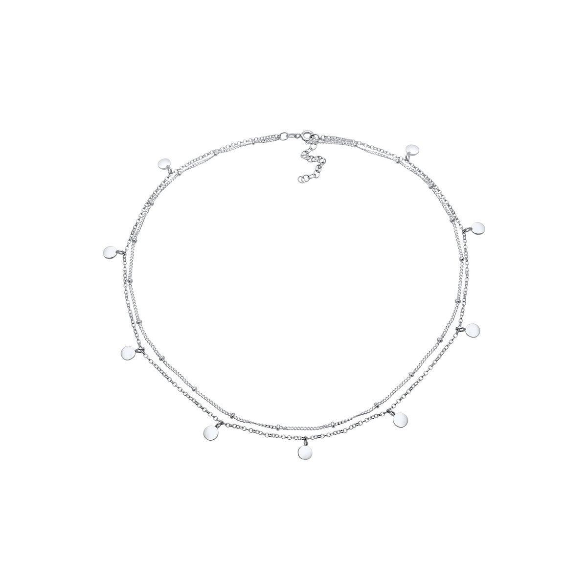Silber - Elli | Choker Plättchen | 925 Sterling Silber