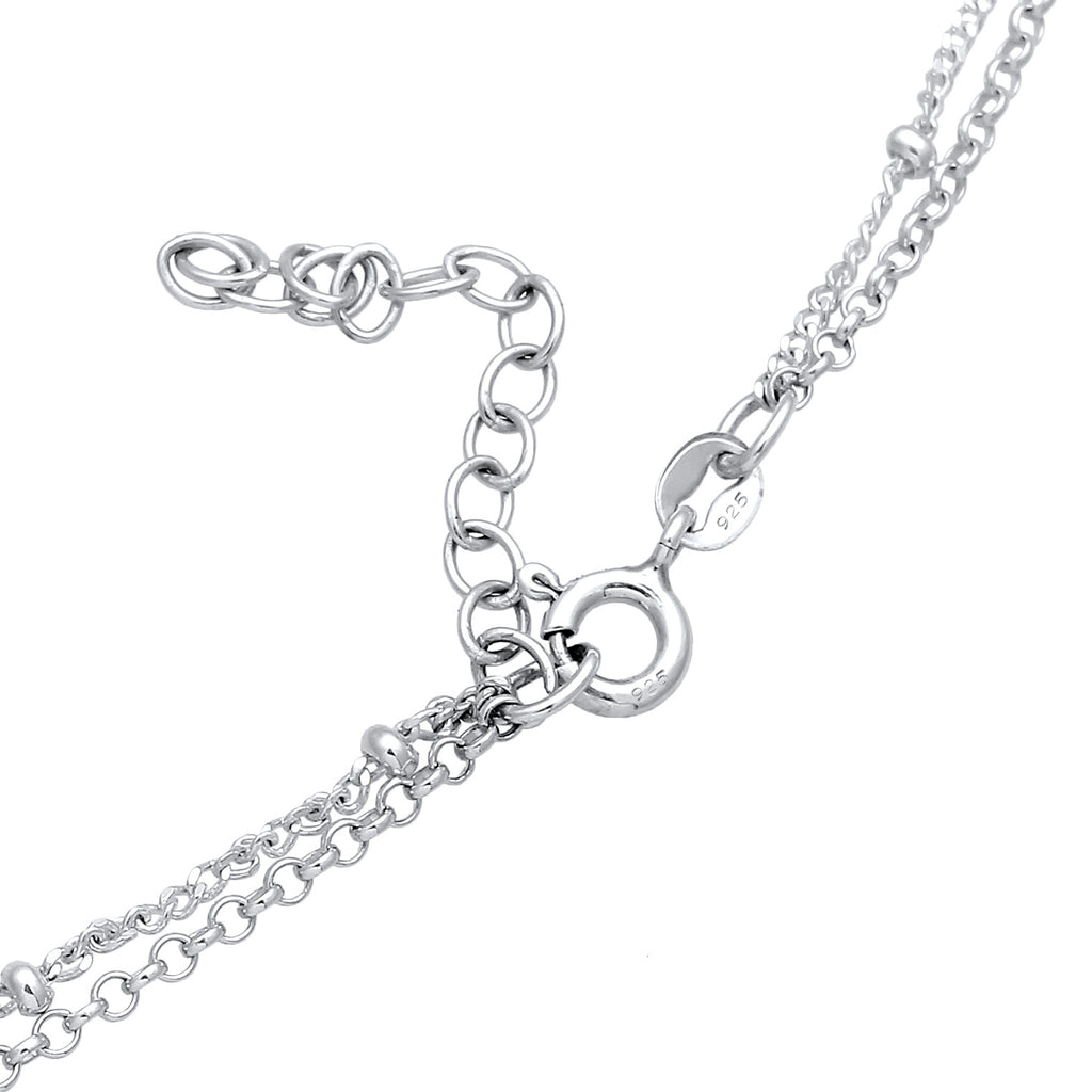 Silber - Elli | Choker Plättchen | 925 Sterling Silber