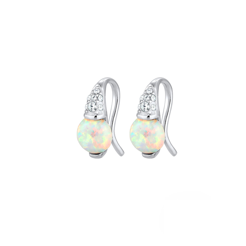 Stud Earrings | opal ( white )