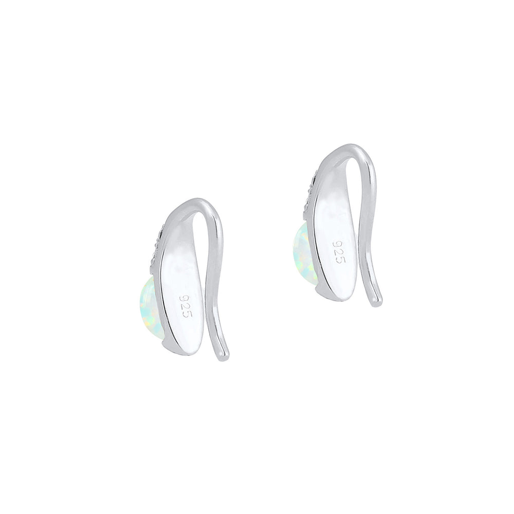Stud Earrings | opal ( white )