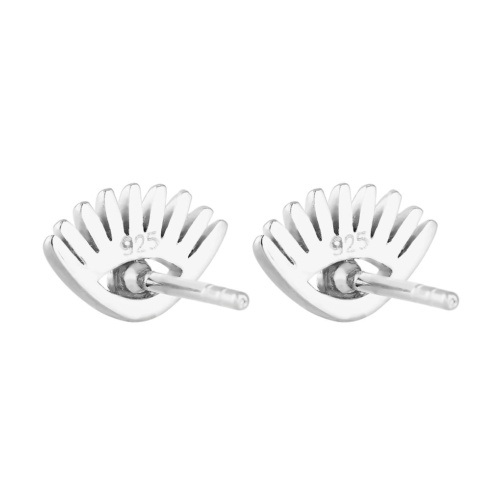 Silber - Elli | Ohrstecker Evil Eye | Kristall ( Blau ) | 925er Sterling Silber