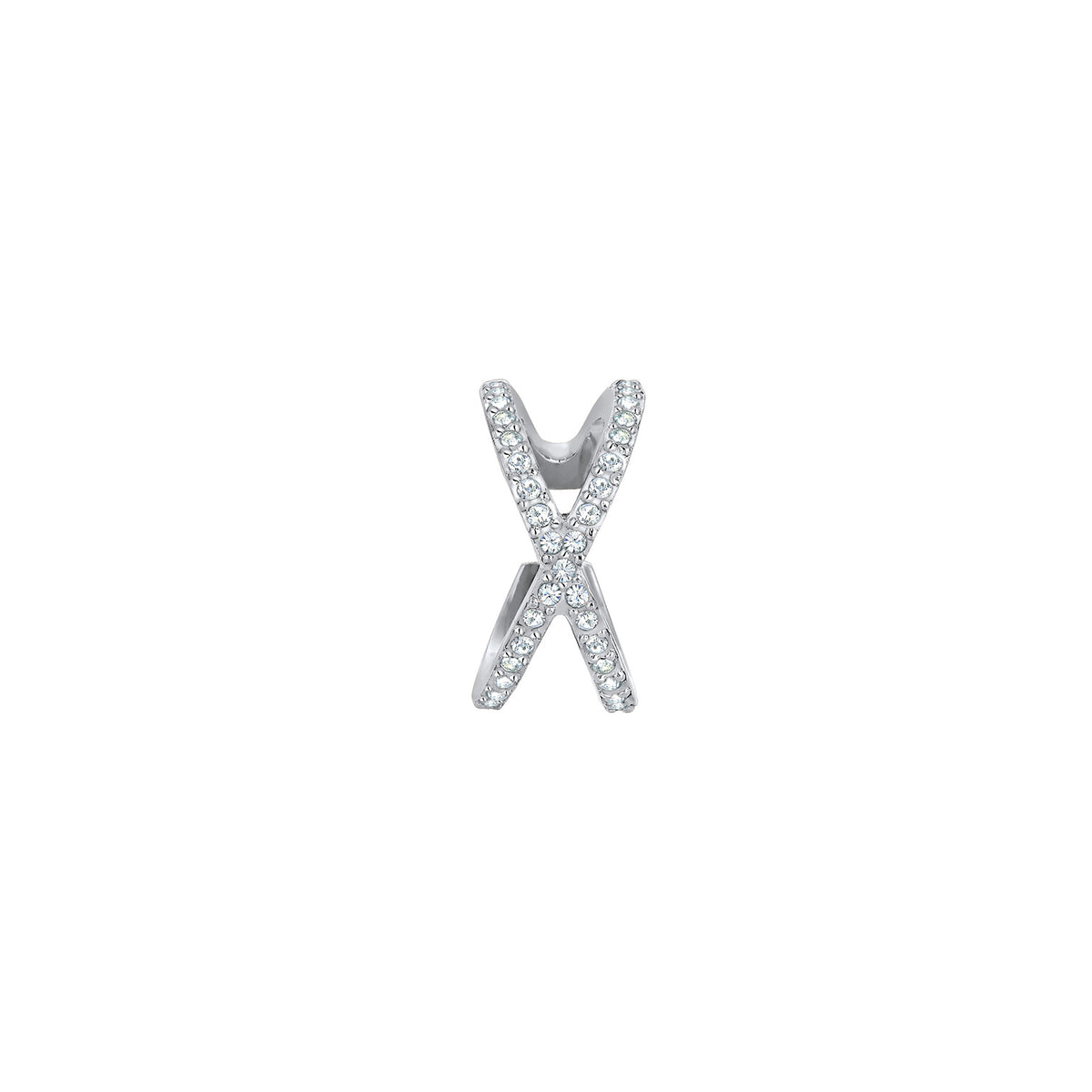 Silber - Elli | Single Earcuff | Kristall | 925er Sterling Silber
