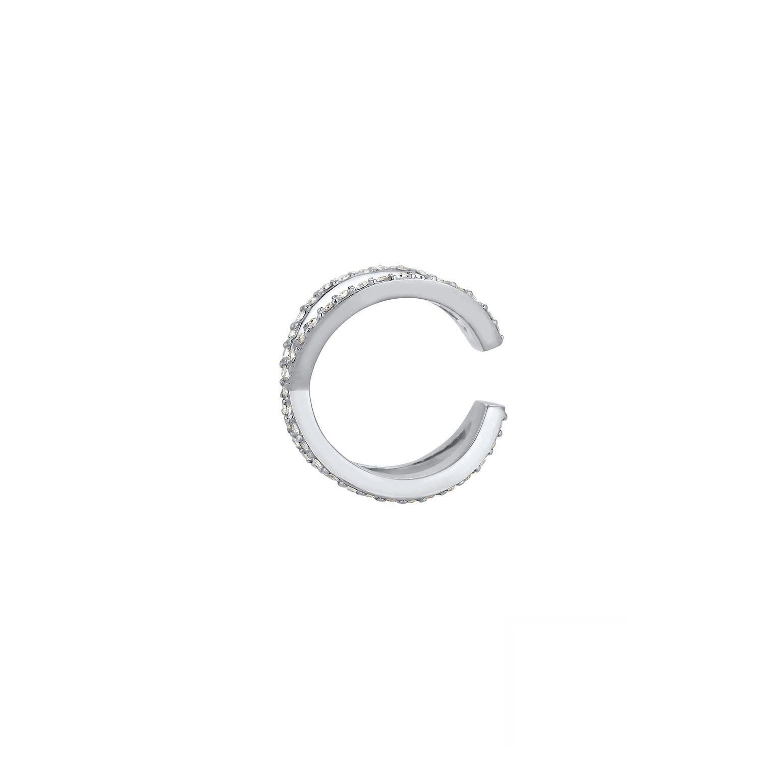 Silber - Elli | Single Earcuff | Kristall | 925er Sterling Silber