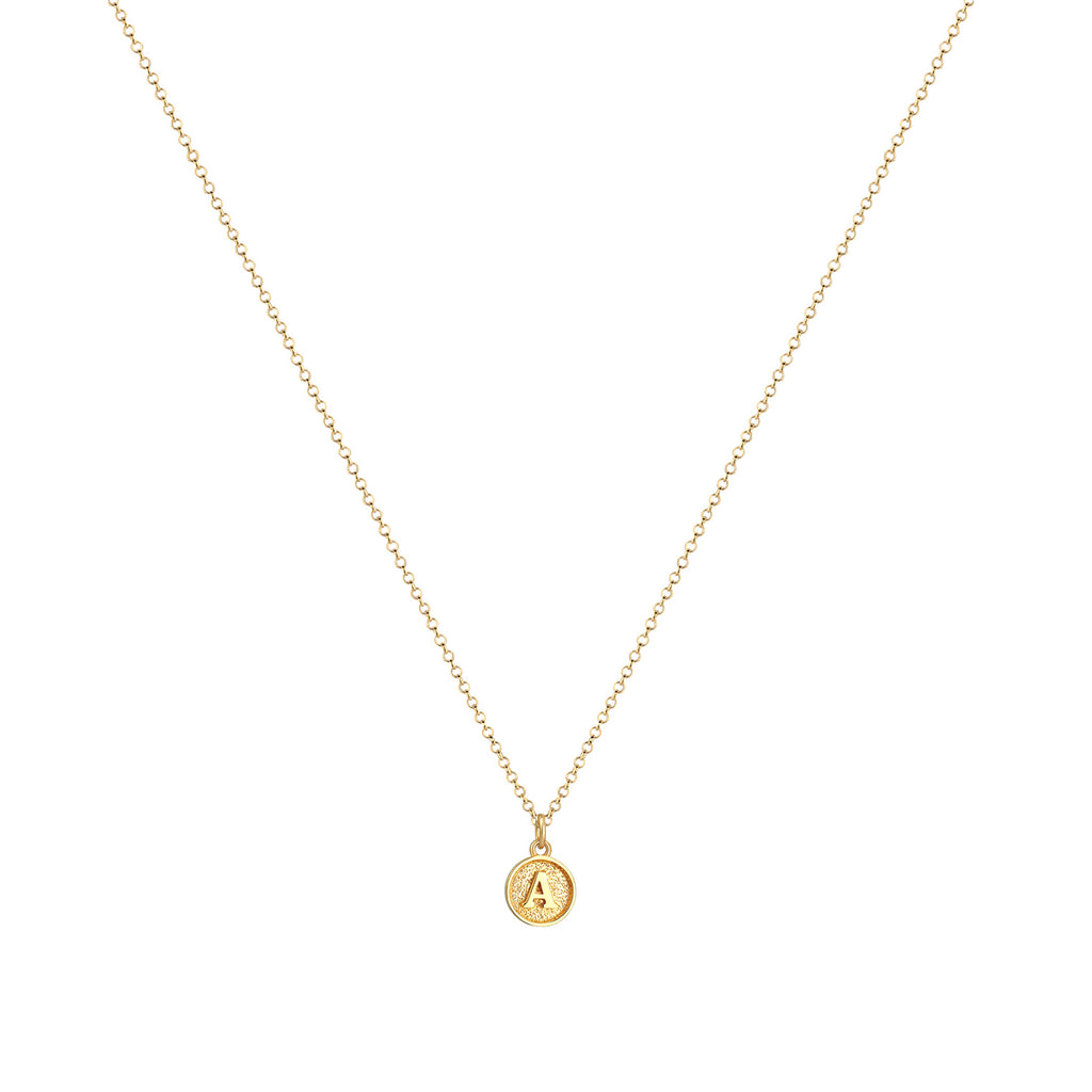 Gold - Elli | Halskette Buchstabe A | 925 Sterling Silber vergoldet