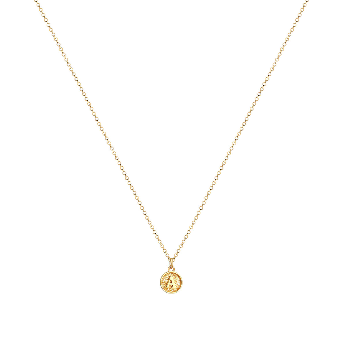 Gold - Elli | Halskette Buchstabe A | 925 Sterling Silber vergoldet