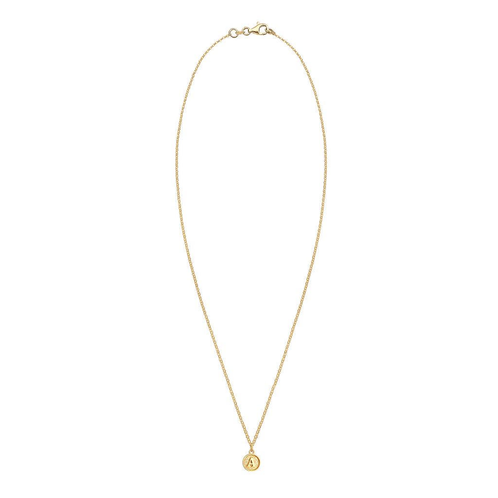 Gold - Elli | Halskette Buchstabe A | 925 Sterling Silber vergoldet