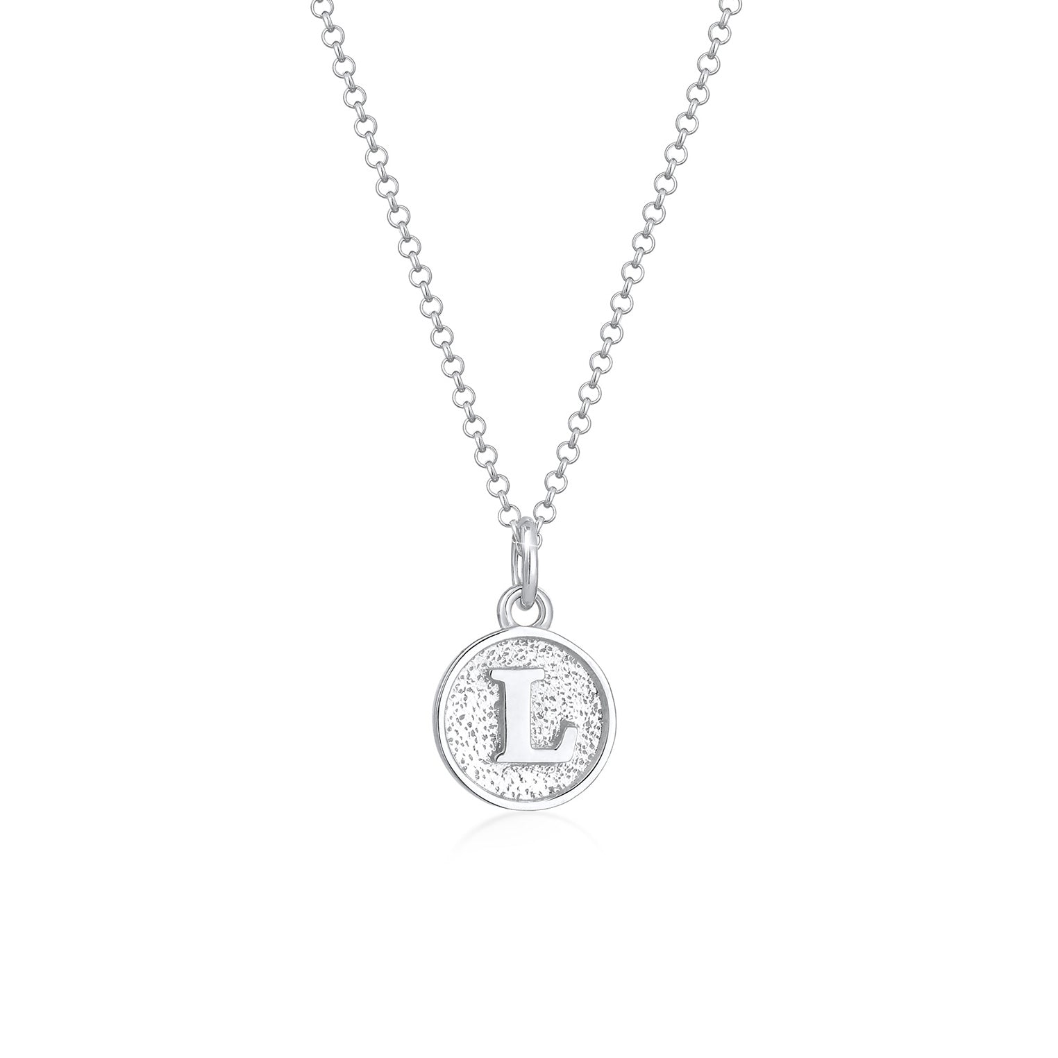Silber - Elli | Halskette Buchstabe L | 925er Sterling Silber