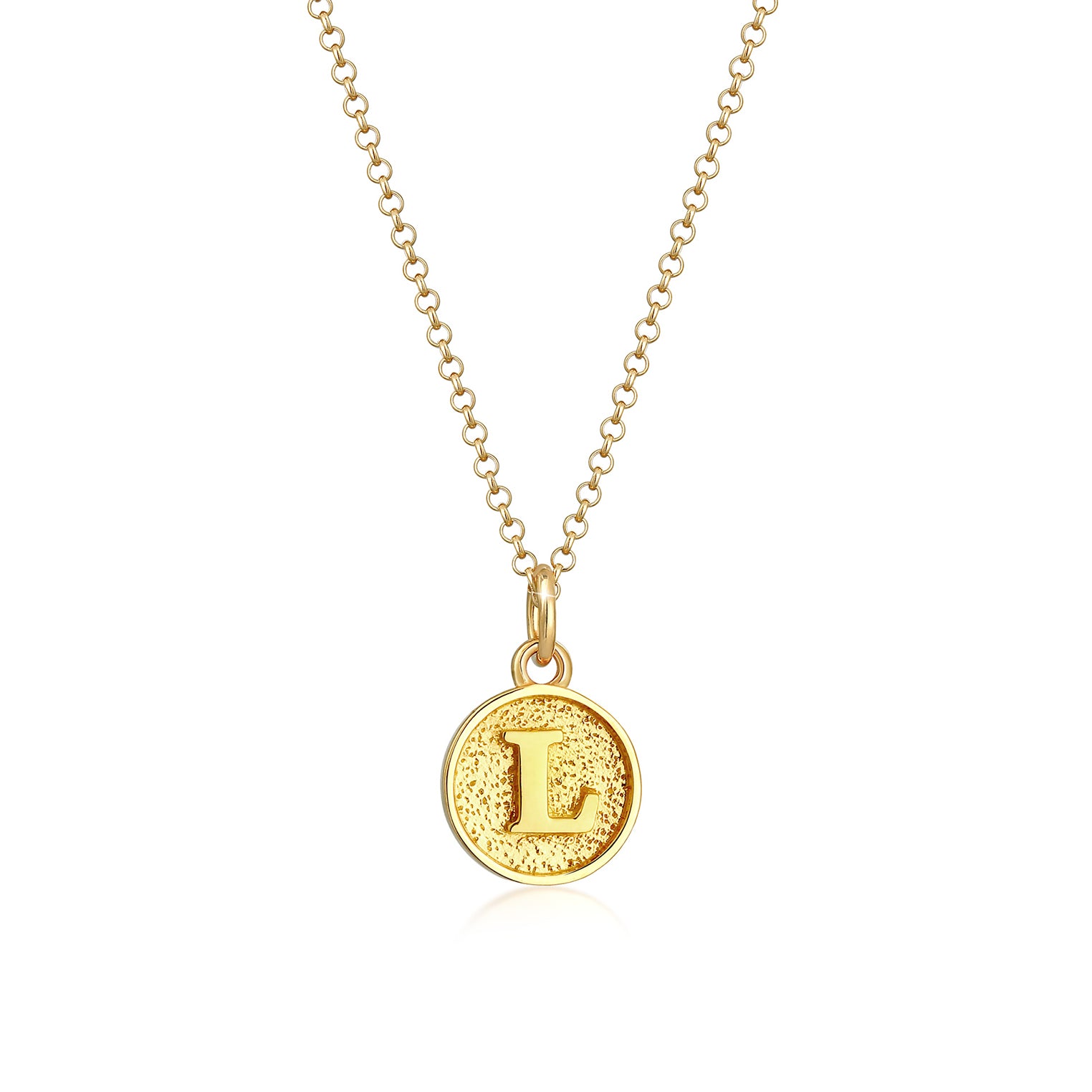 Gold - Elli | Halskette Buchstabe | 925 Sterling Silber vergoldet
