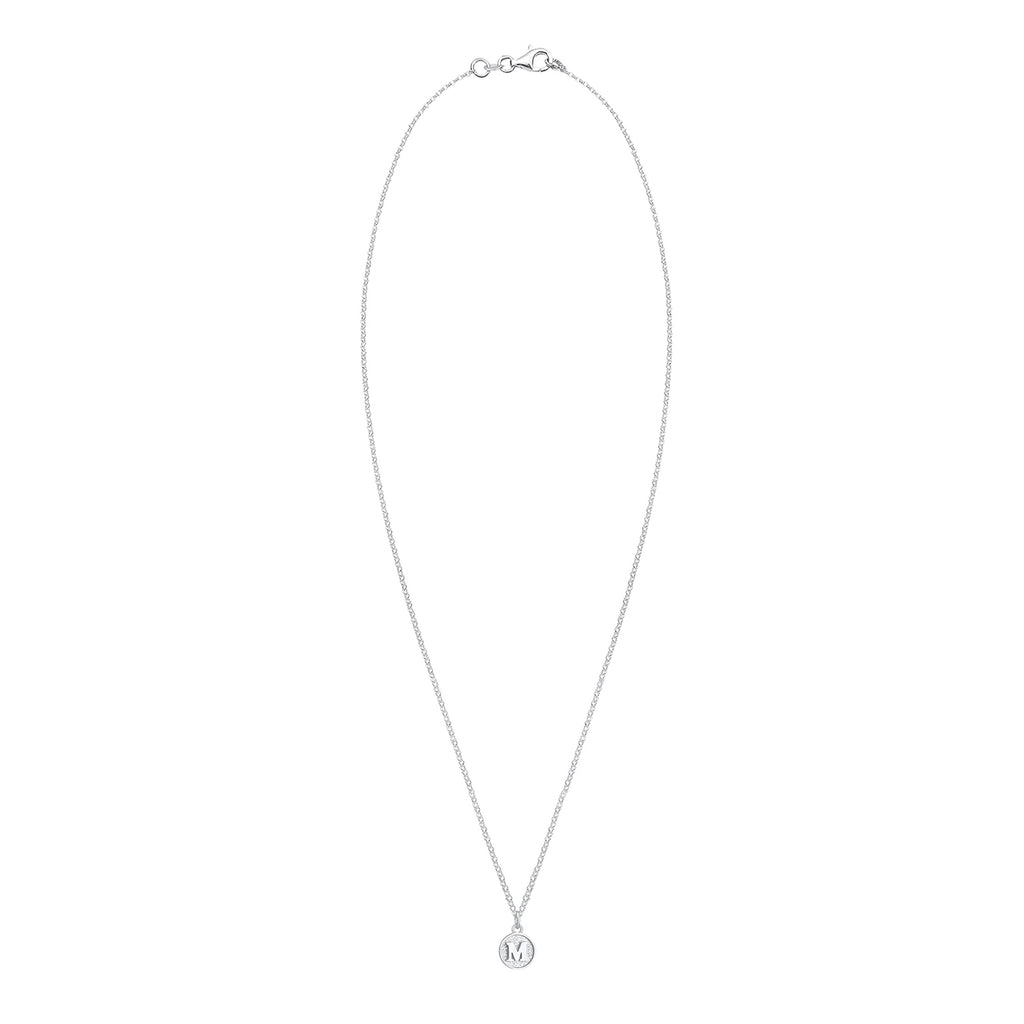 Silber - Elli | Halskette Buchstabe M | 925er Sterling Silber