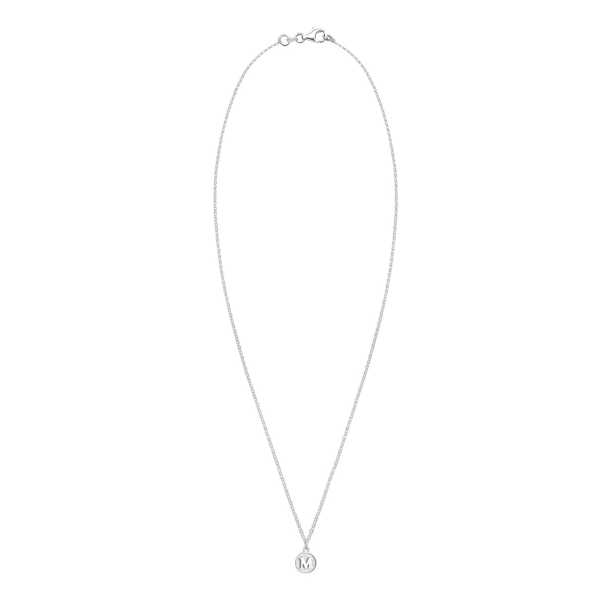 Silber - Elli | Halskette Buchstabe M | 925er Sterling Silber