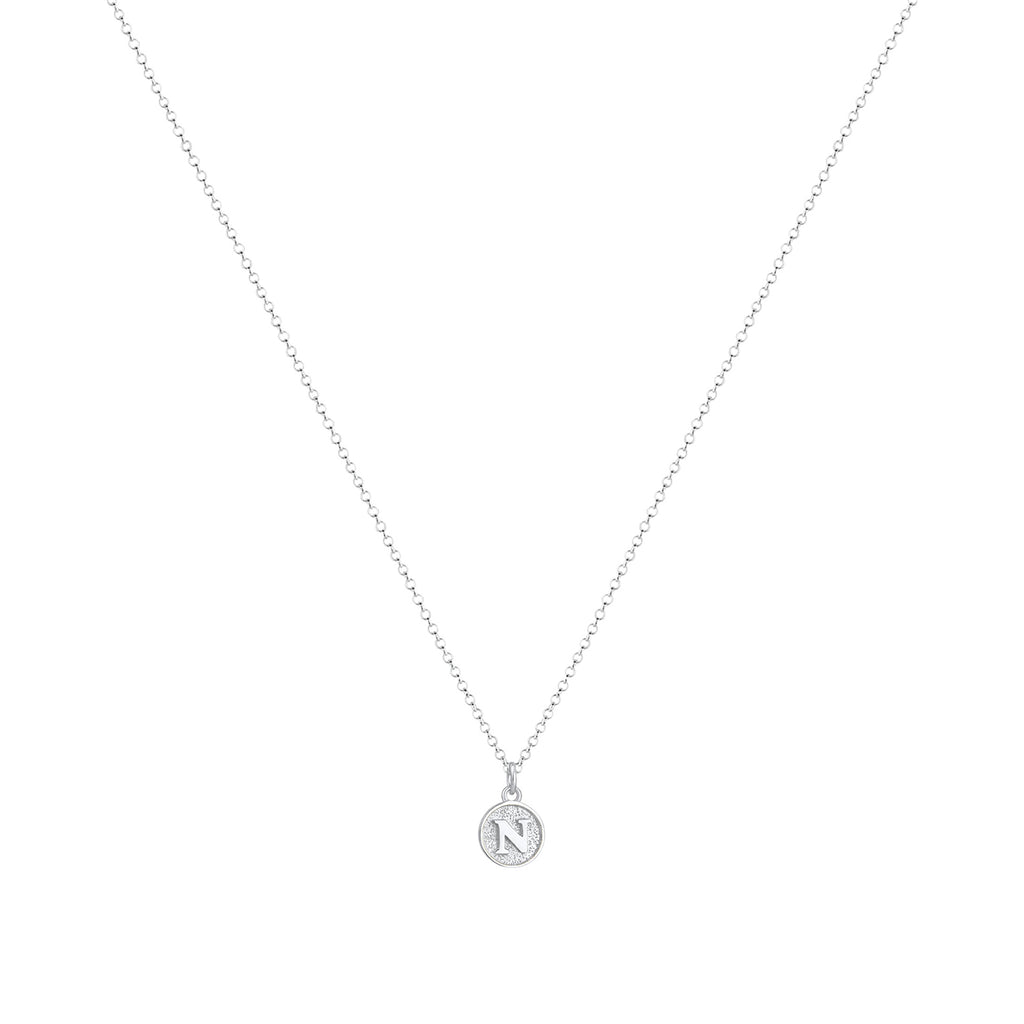 Silber - Elli | Halskette Buchstabe N | 925er Sterling Silber