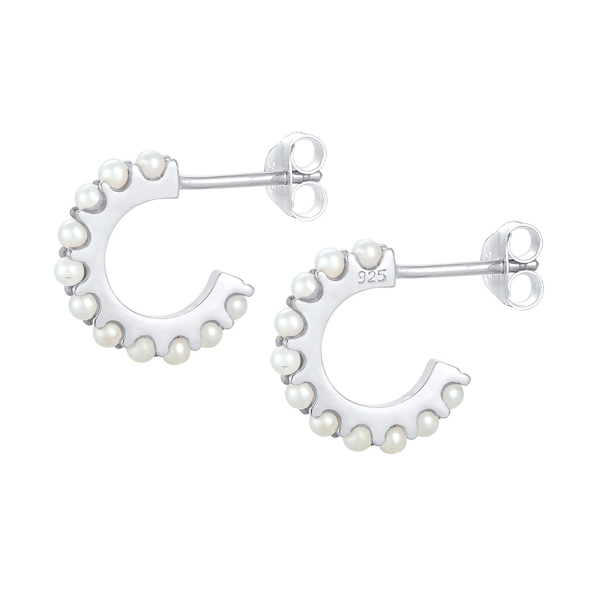 Silber - Elli | Creole | Perle | 925er Sterling Silber