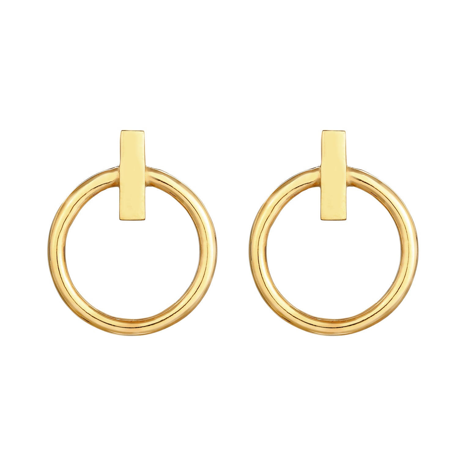 Gold - Elli | Ohrstecker Geo | 925 Sterling Silber vergoldet