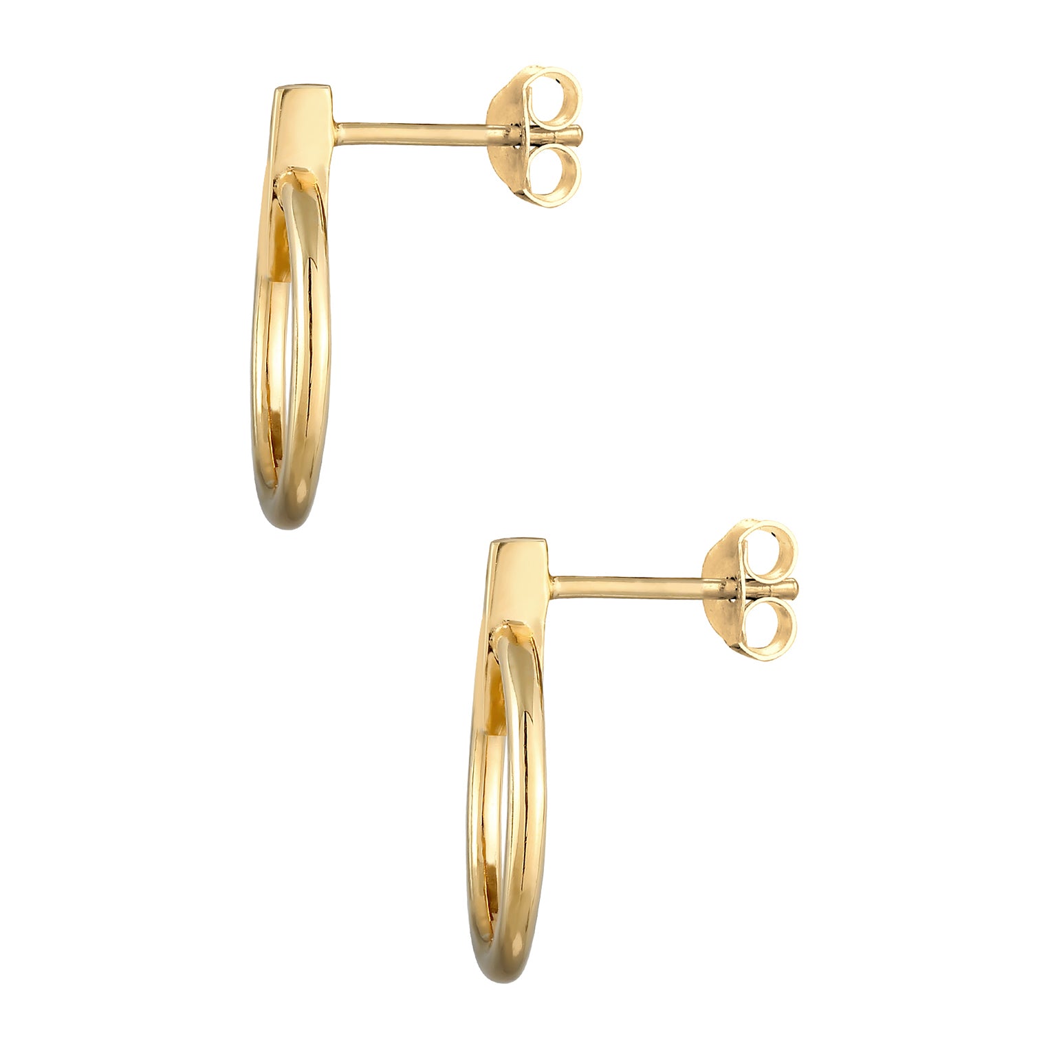 Gold - Elli | Ohrstecker Geo | 925 Sterling Silber vergoldet