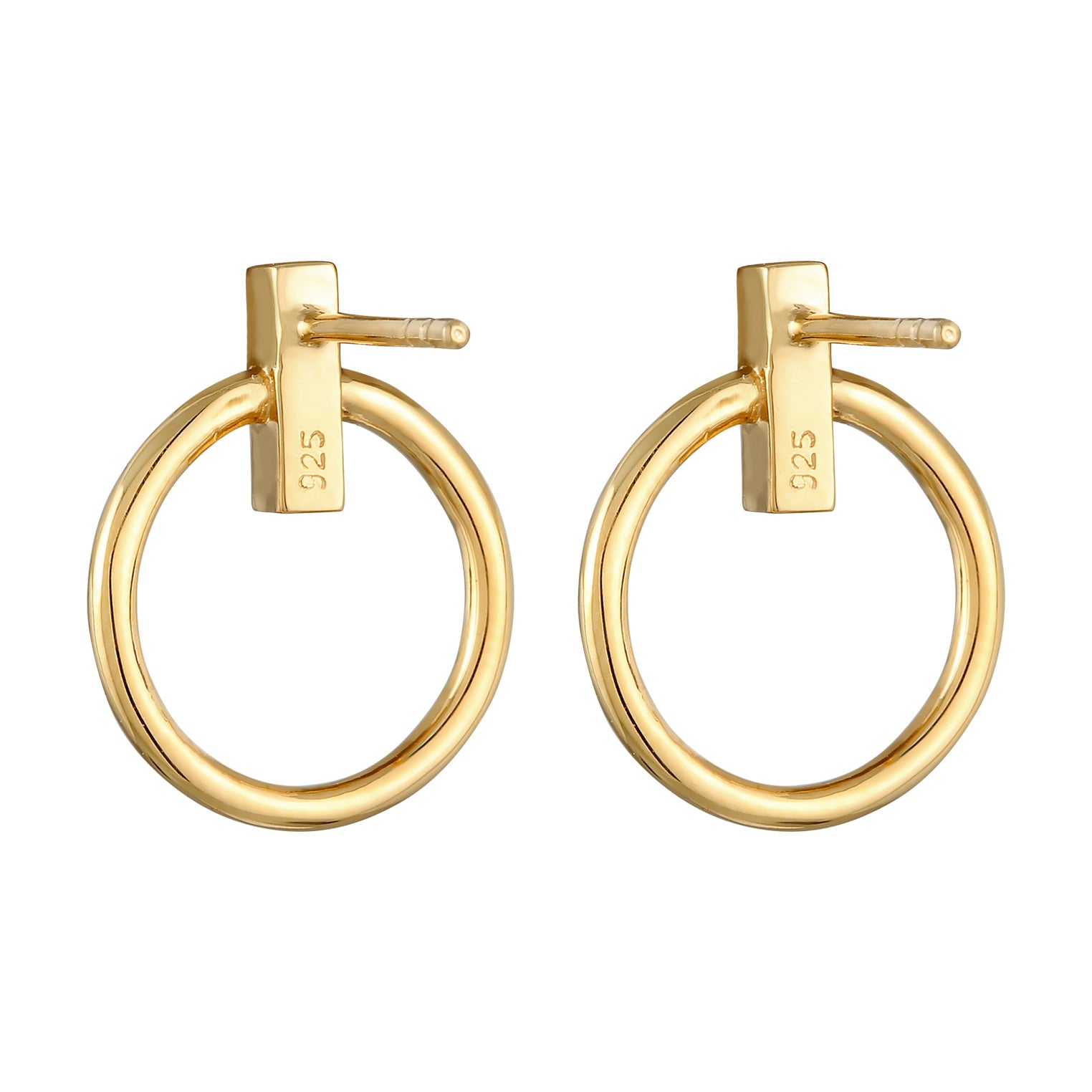 Gold - Elli | Ohrstecker Geo | 925 Sterling Silber vergoldet