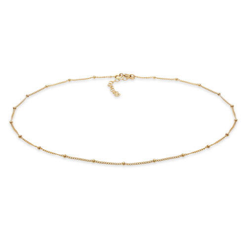 Gold - Elli | Kugel-Choker | 925 Sterling Silber vergoldet