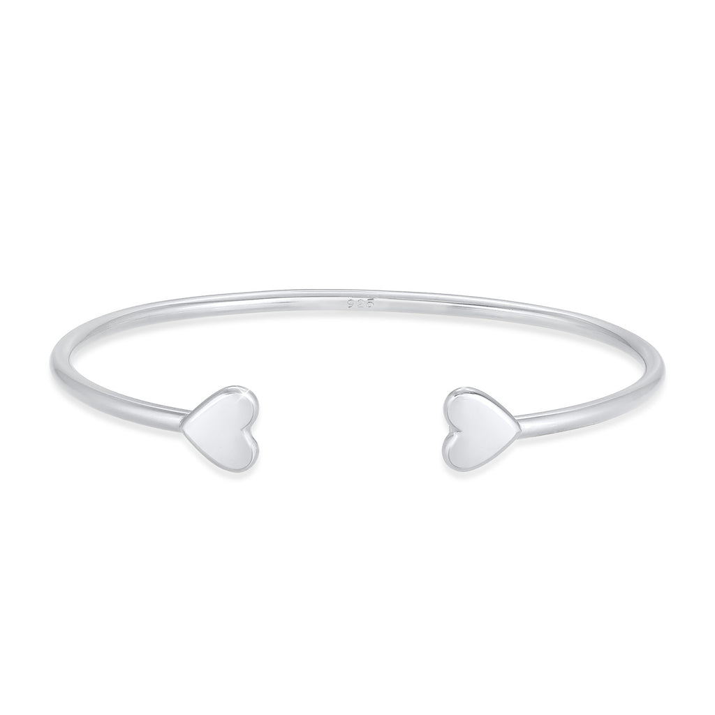 Silber - Elli PREMIUM | Armreif Herz | 925er Sterling Silber